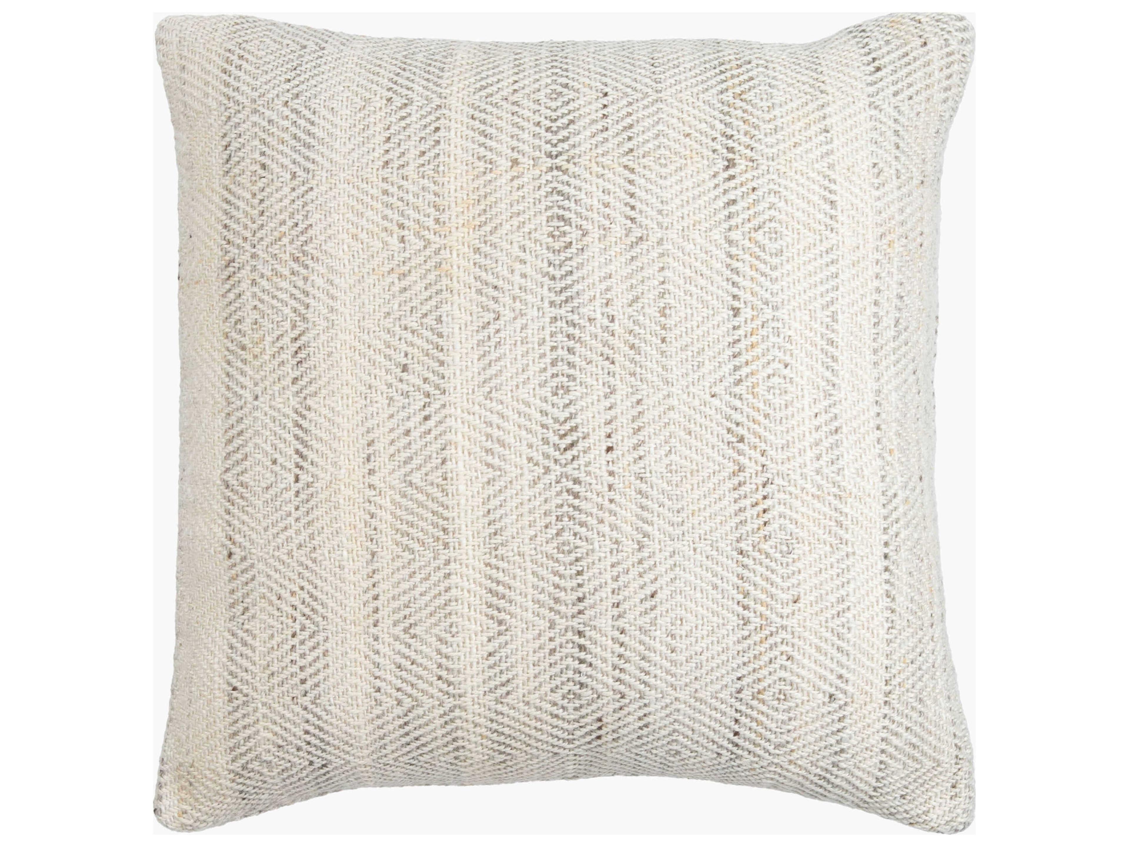 Surya Outdoor Boulder Light Gray Pillow