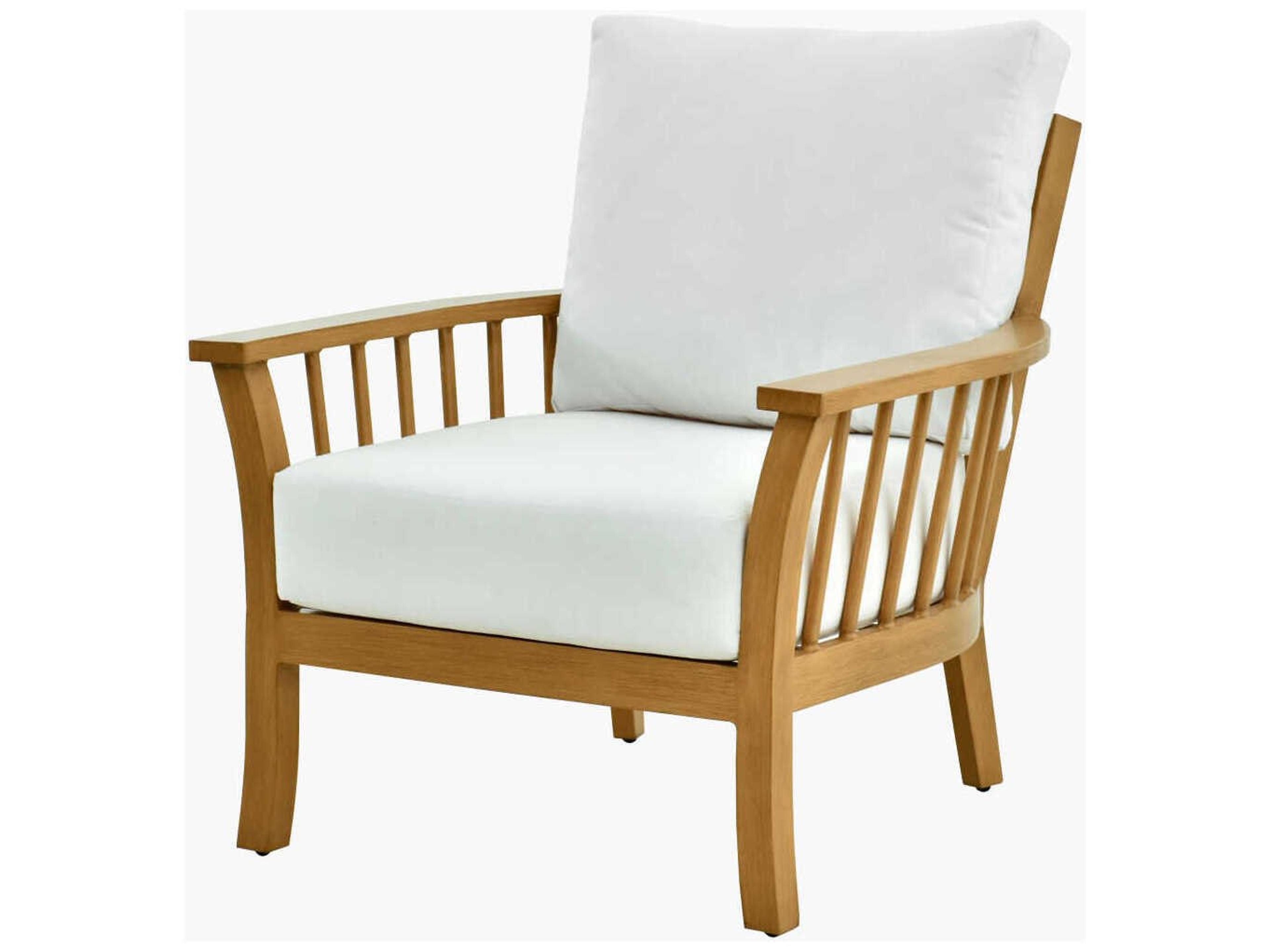 Cape Town Hand Painted Wheat Aluminum Cushion Lounge Chair