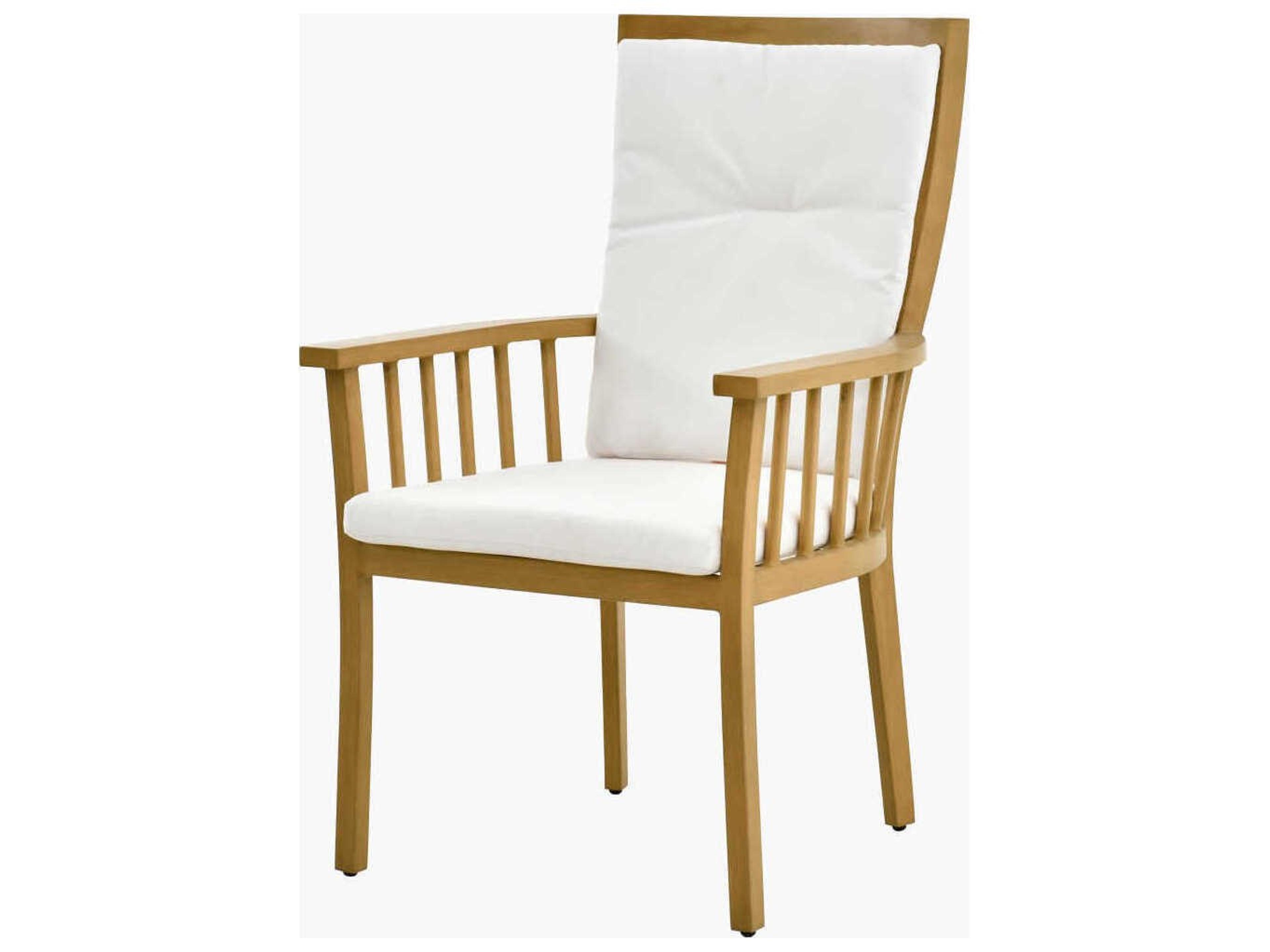 Cape Town Hand Painted Wheat Aluminum Cushion Dining Chair