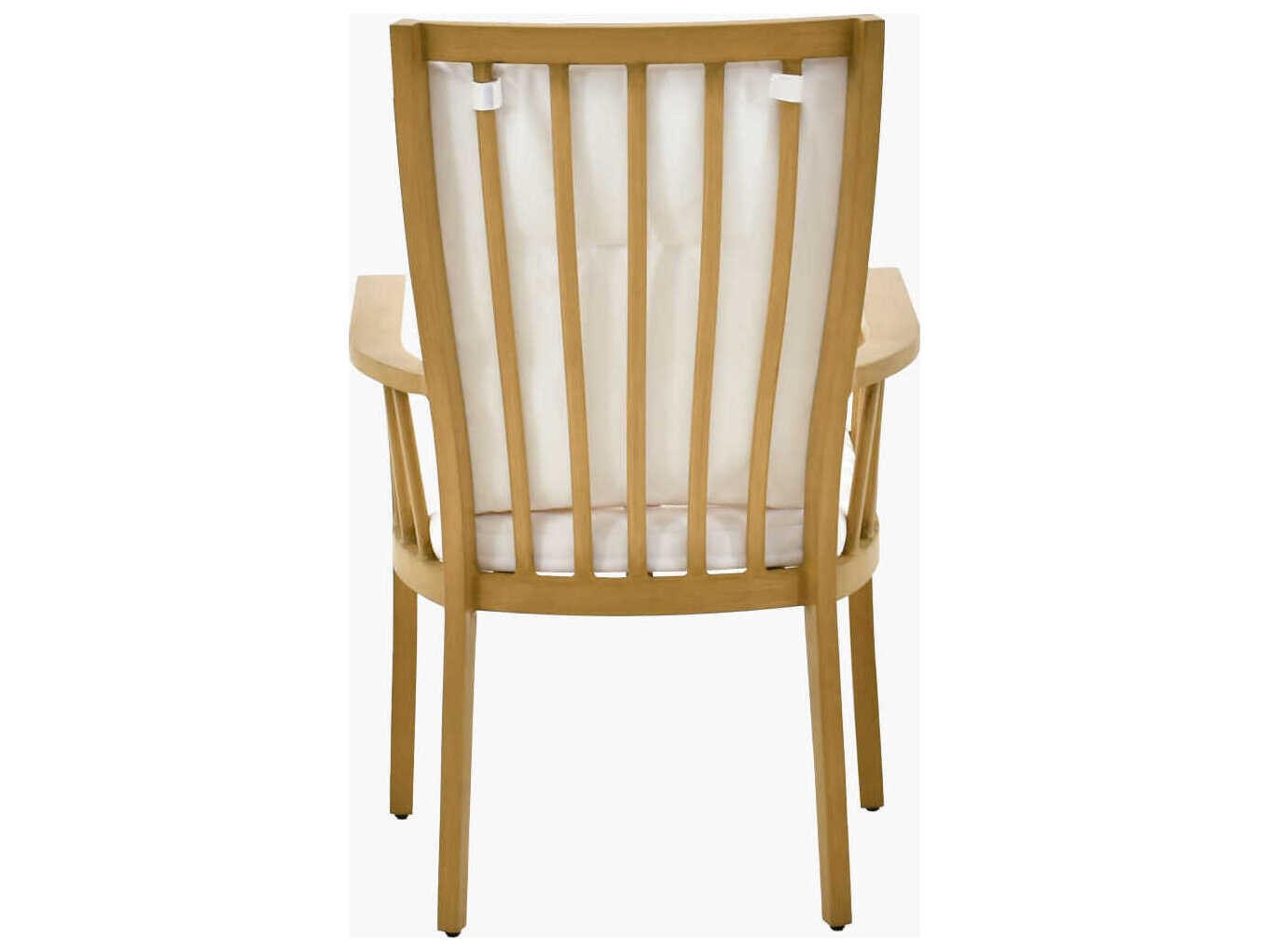 Surya Outdoor Cape Town Hand Painted Wheat Aluminum Cushion Dining Chair