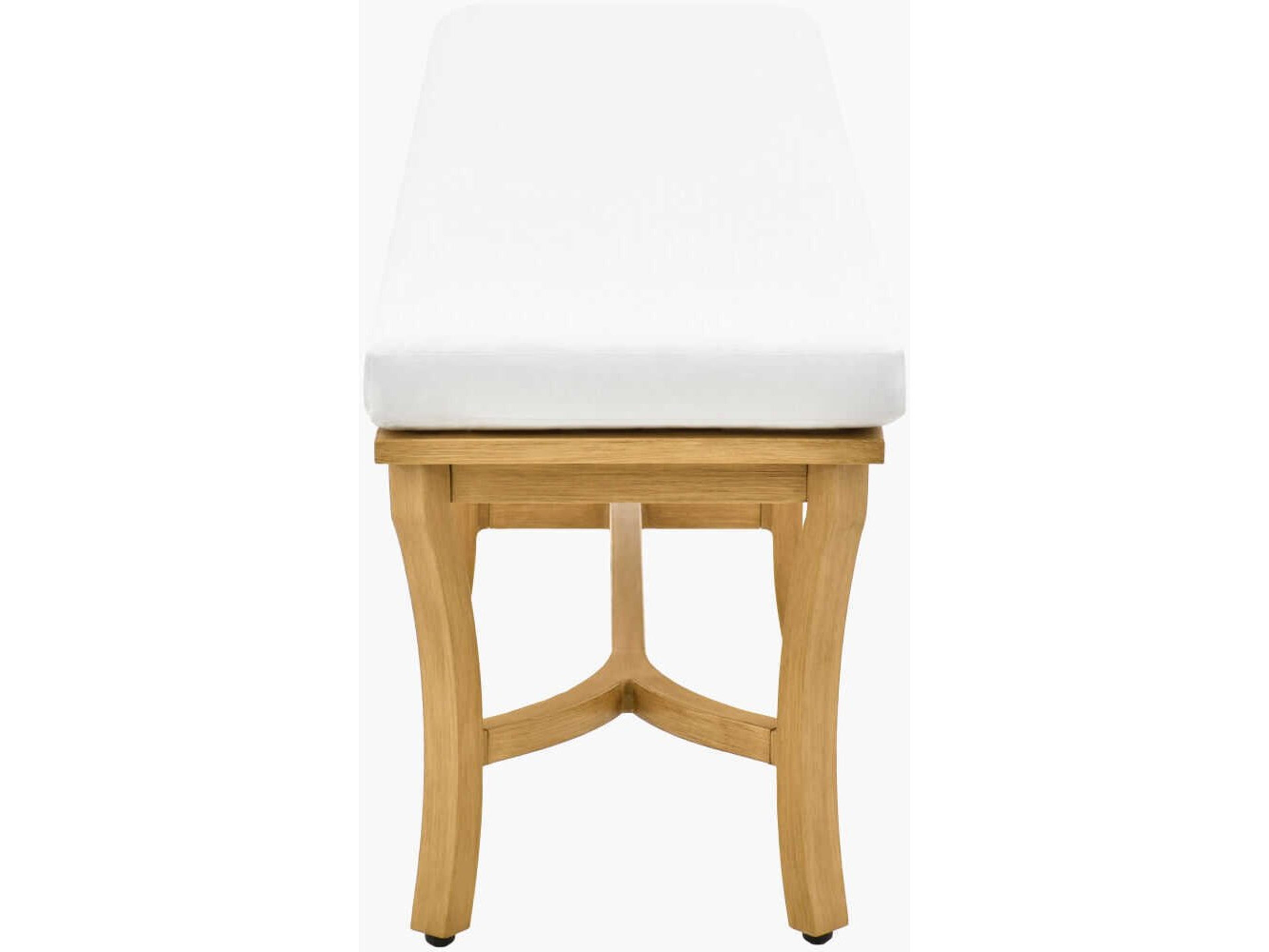 Surya Outdoor Cape Town Hand Painted Wheat Aluminum Cushion Bench