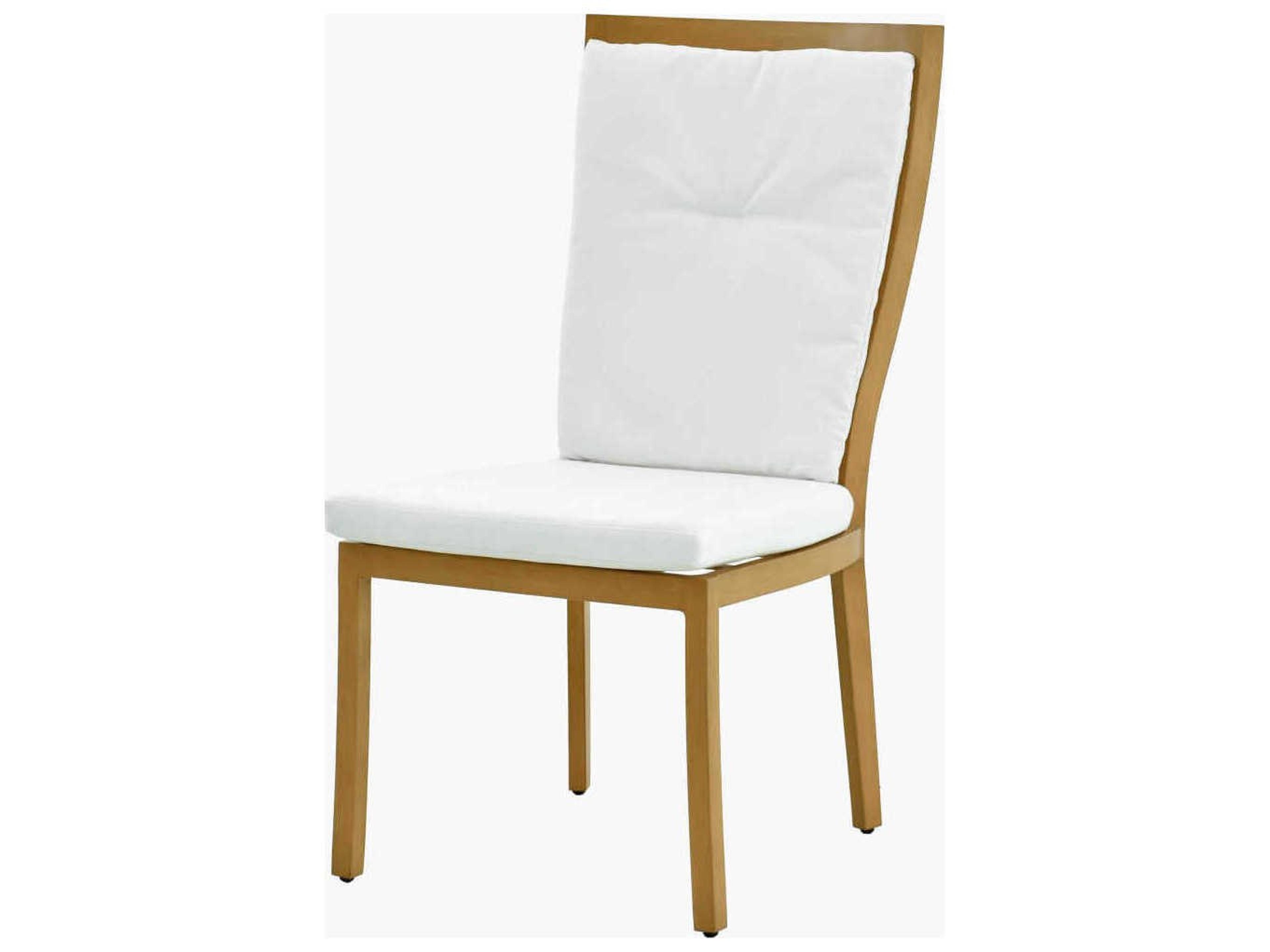 Cape Town Hand Painted Wheat Aluminum Cushion Dining Chair