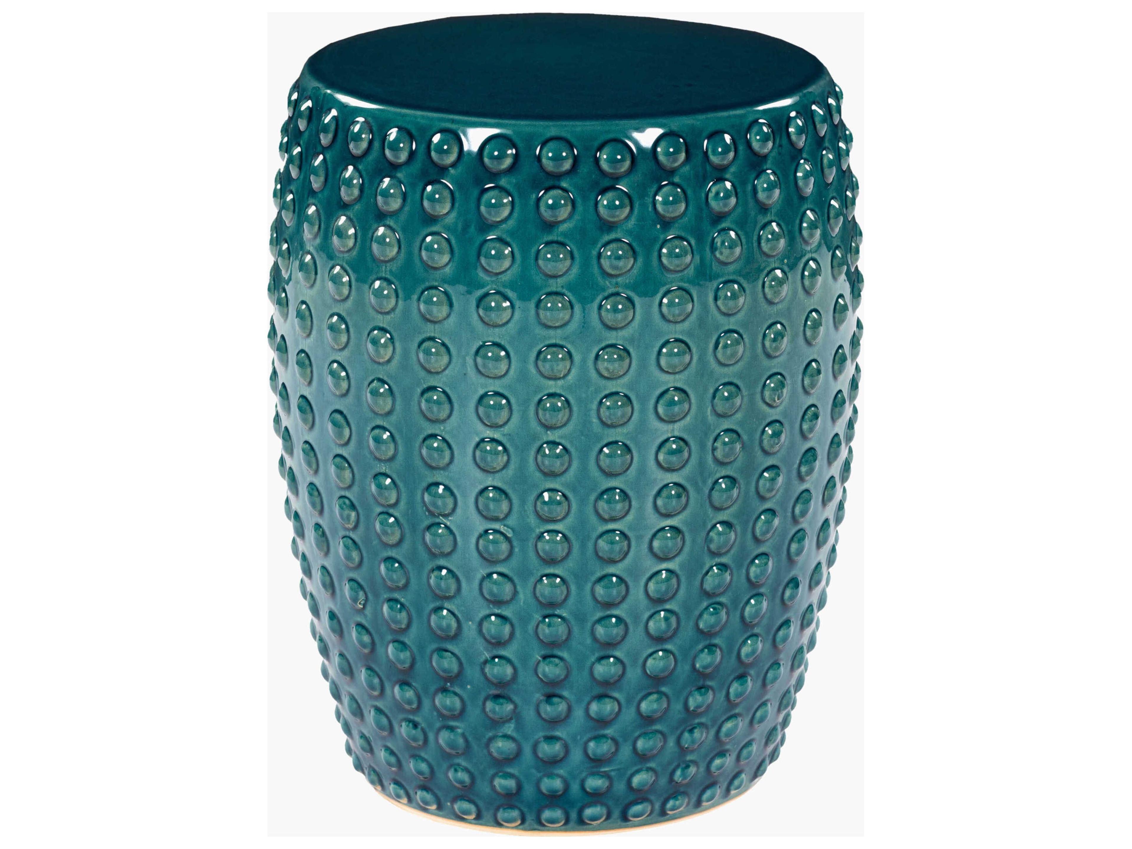 Camdale Glazed Green Ceramic Round Garden Stool