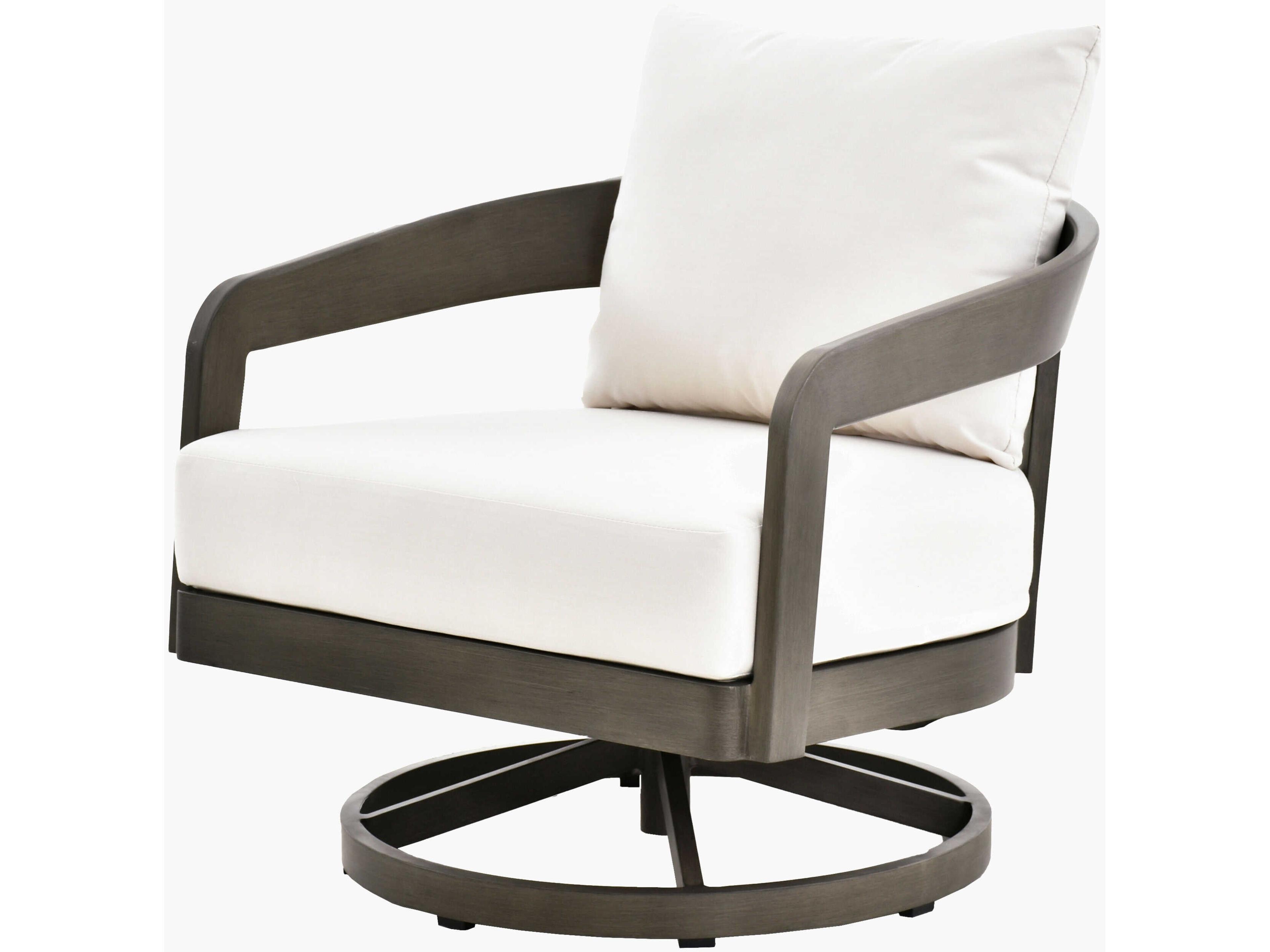 Surya Outdoor Daniella Hand Painted Gray Aluminum Cushion Lounge Chair