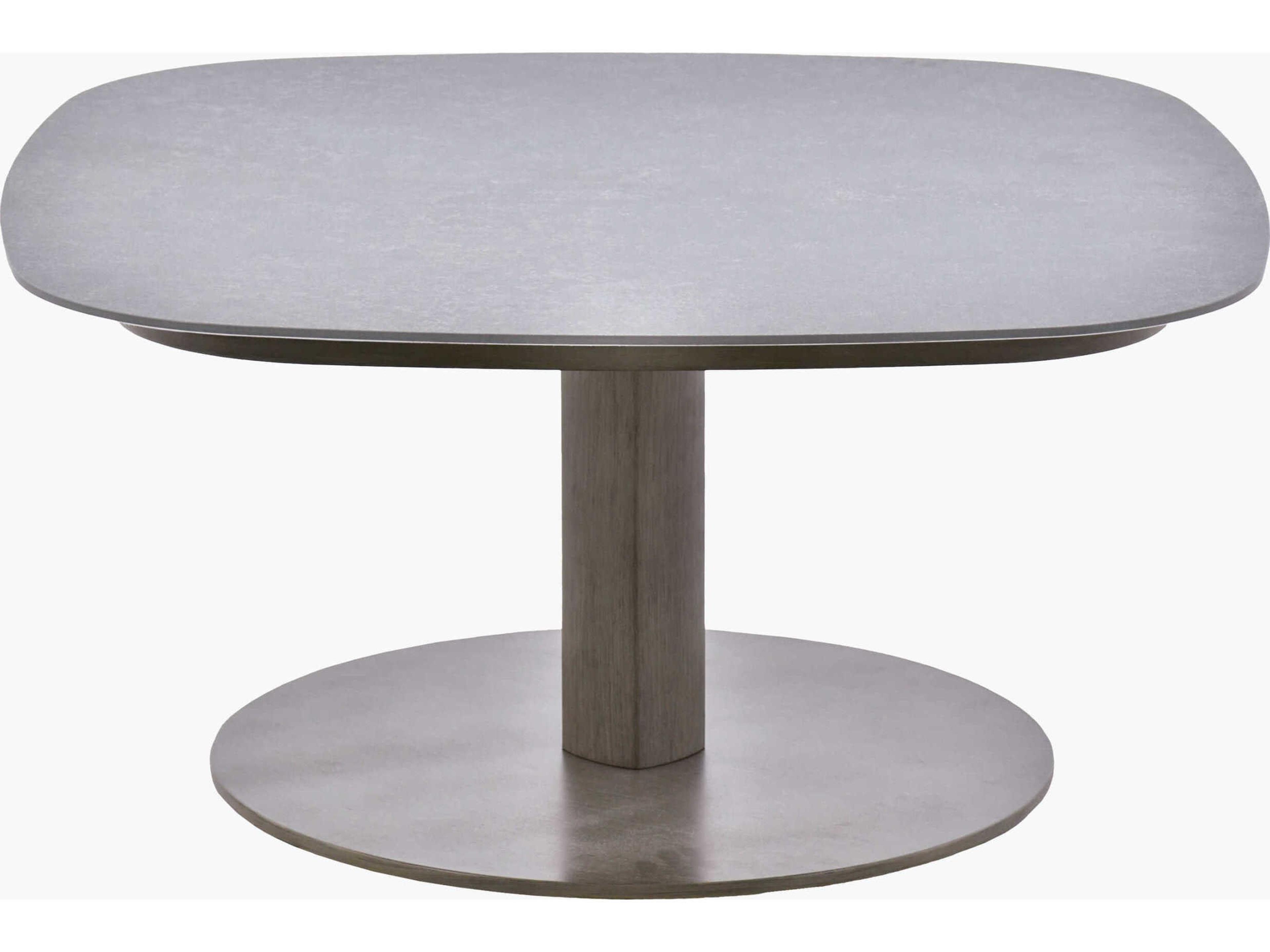 Surya Outdoor Daniella Gray Aluminum Square Coffee Table