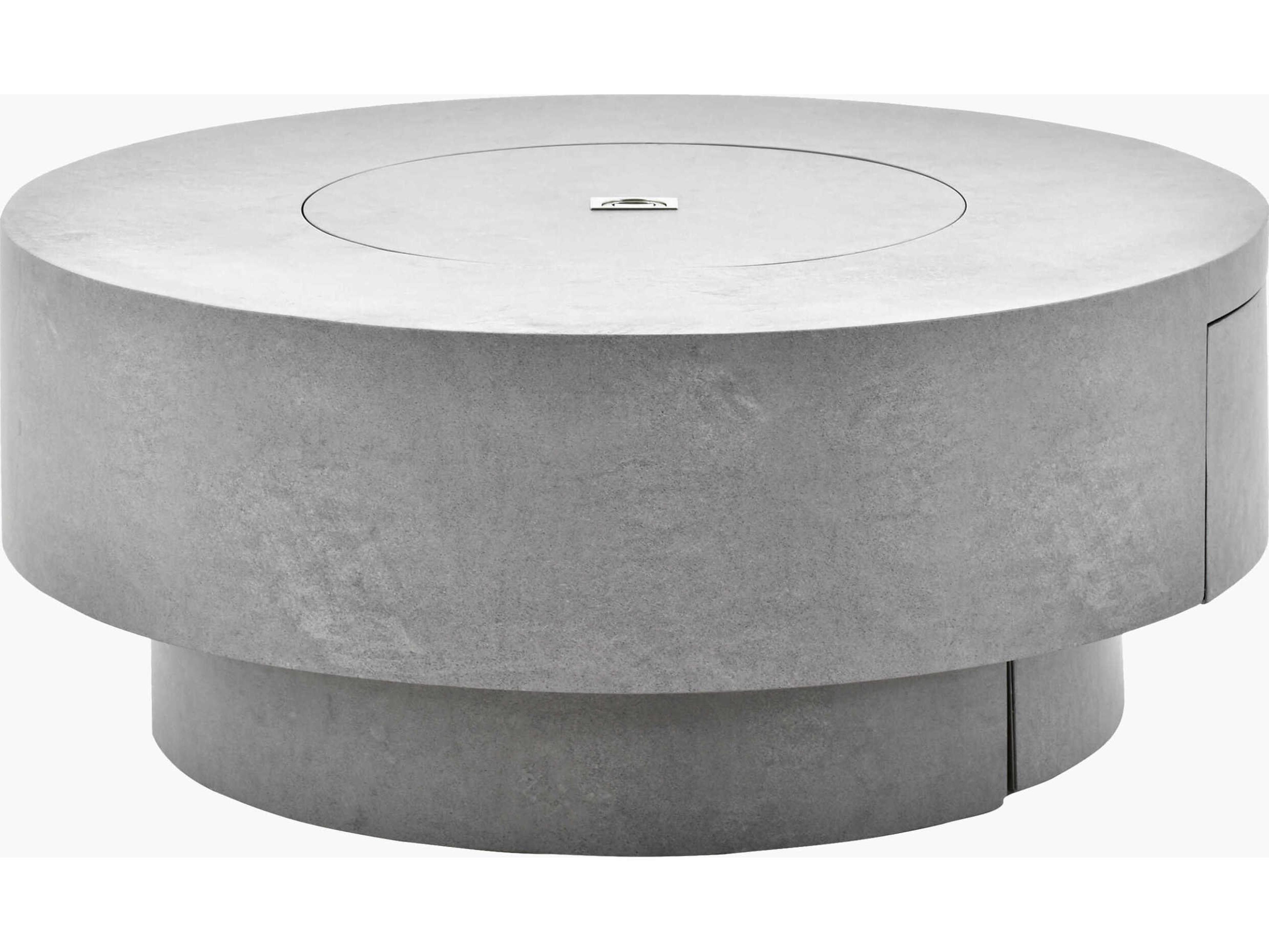 Daniella Gray Aluminum Round Fire Pit Table