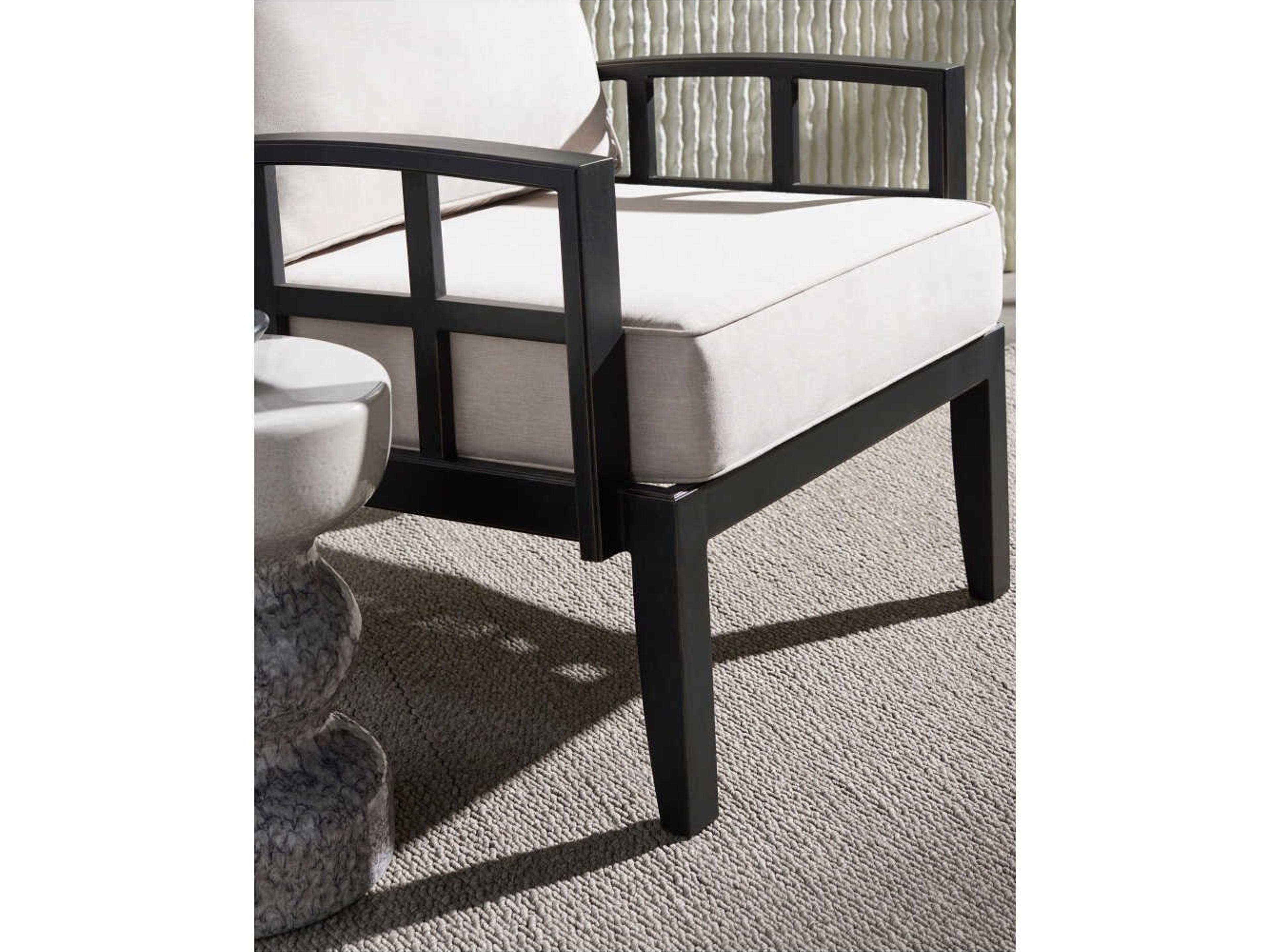 Surya Outdoor Fairborn Hand Painted Black Aluminum Cushion Lounge Chair