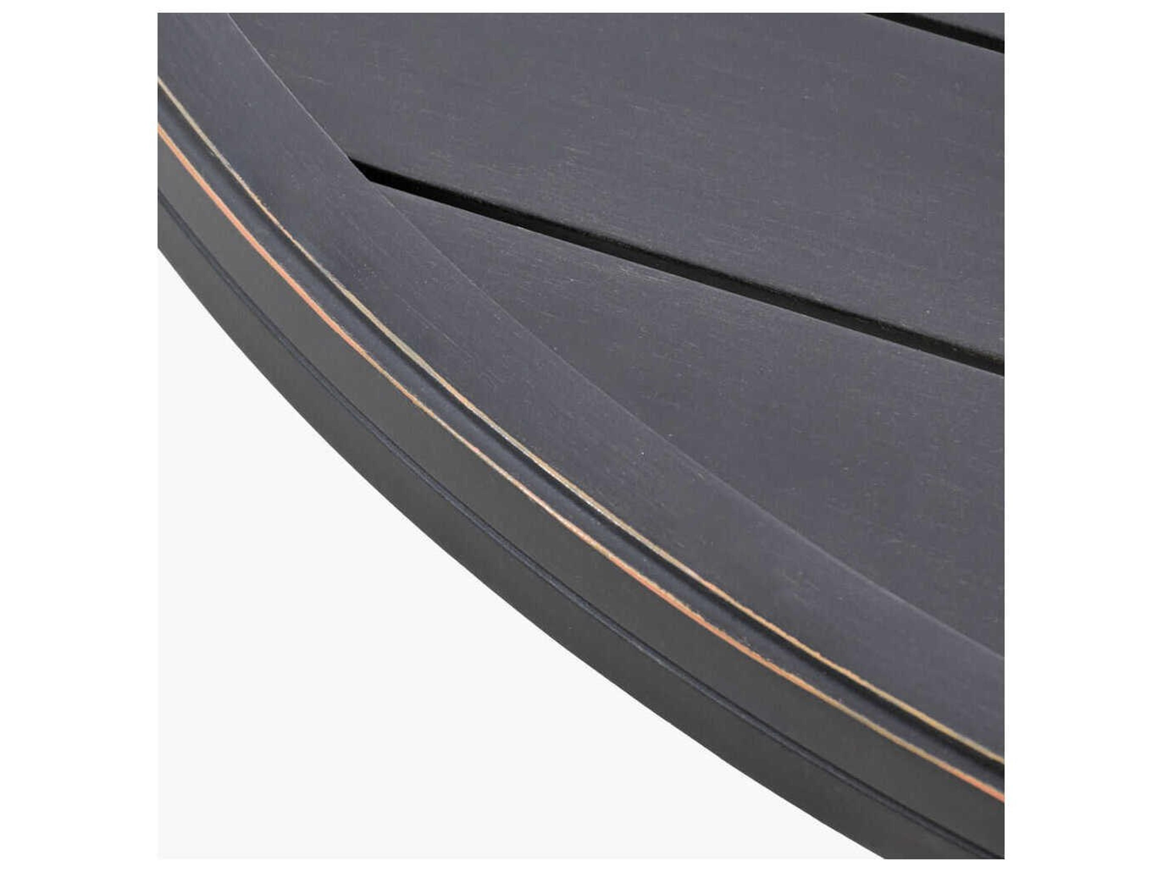 Surya Outdoor Fairborn Hand Painted Black Aluminum Round Coffee Table