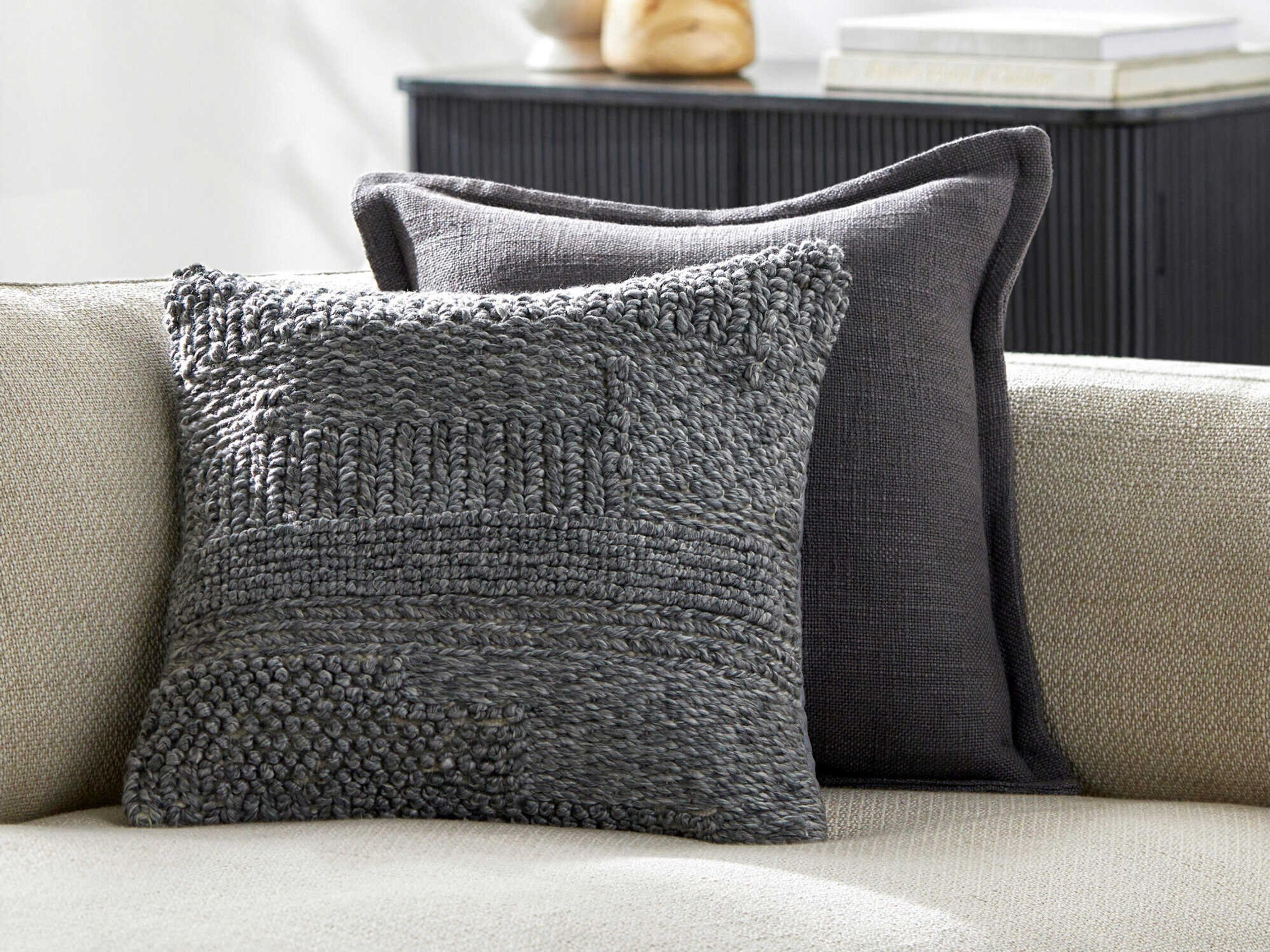 Surya Outdoor Gabon Gray Pillow