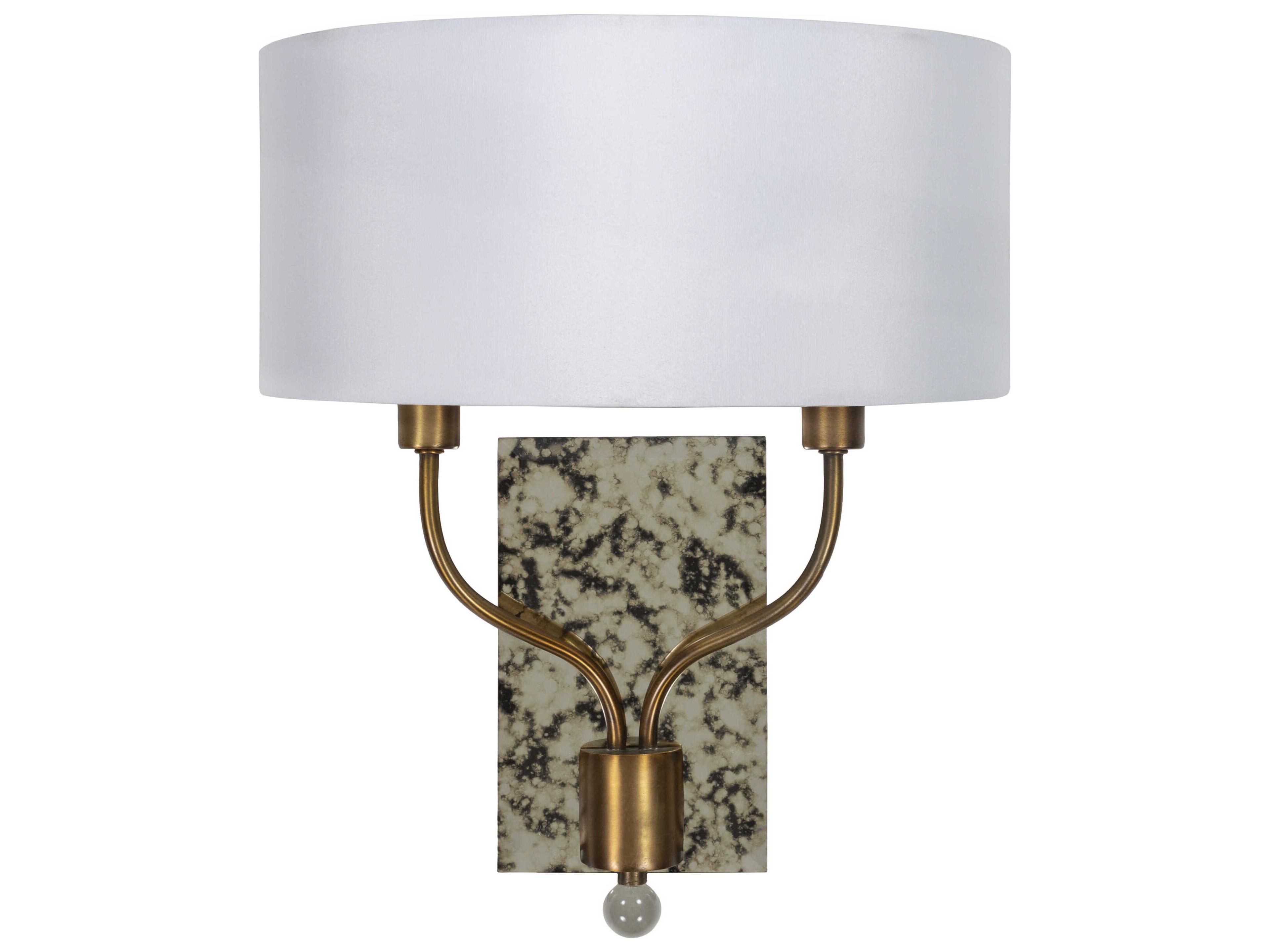 Ogee 2-Light Metallic Brass Wall Sconce