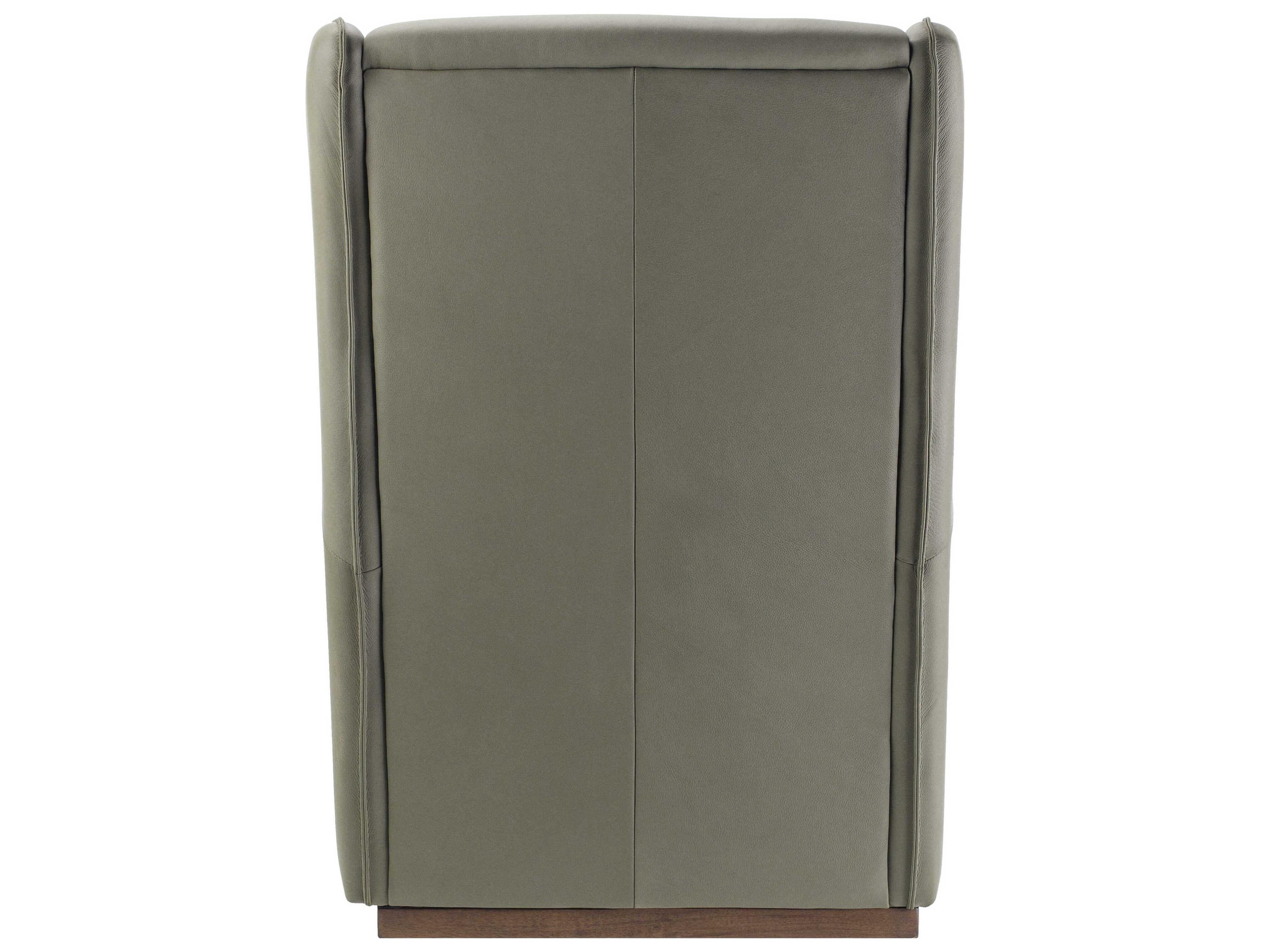 Surya Olivier Green Leather Accent Chair 