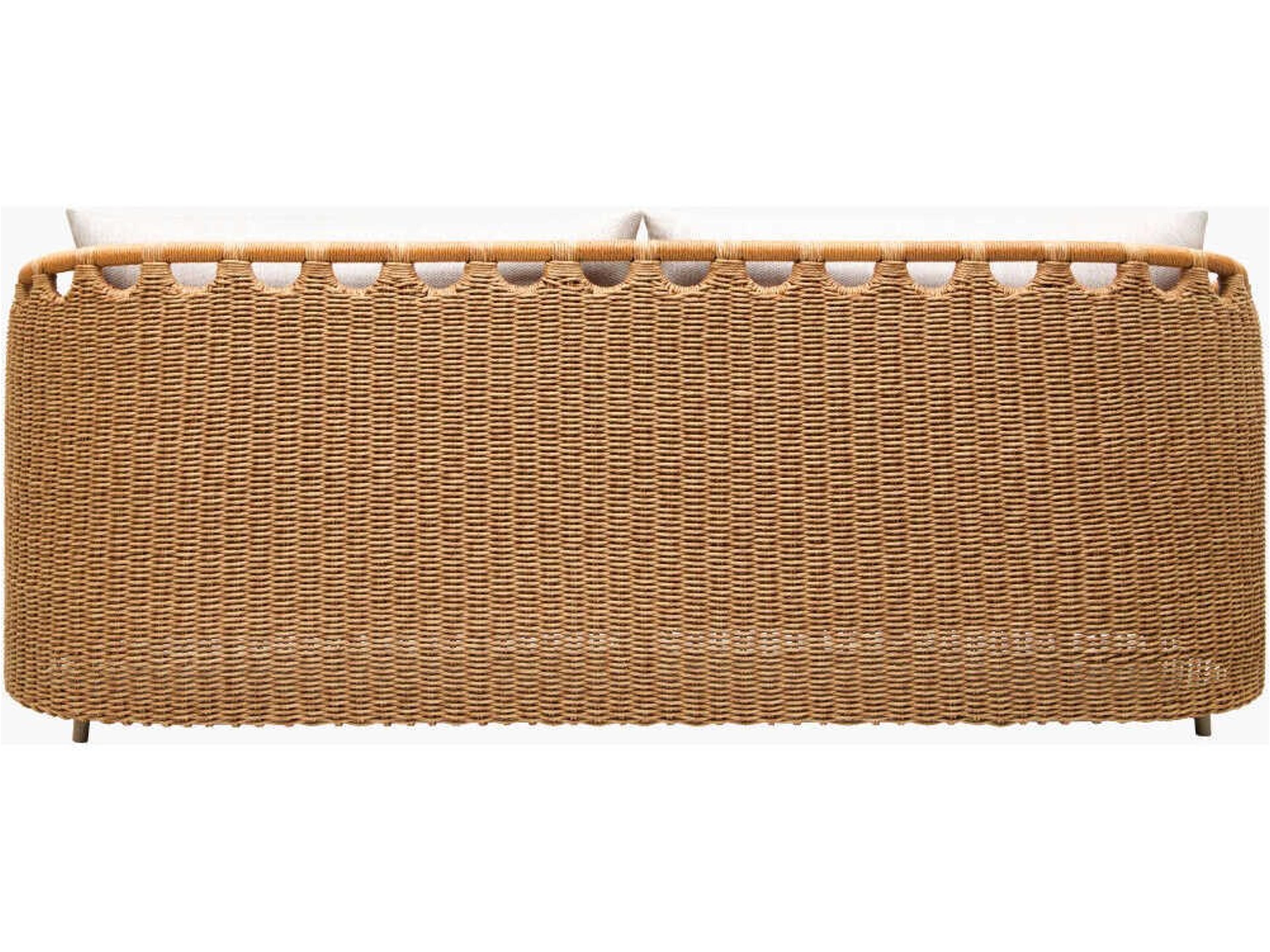 Surya Outdoor Marvella Powder Coated Dark Brown Aluminum Cushion Sofa