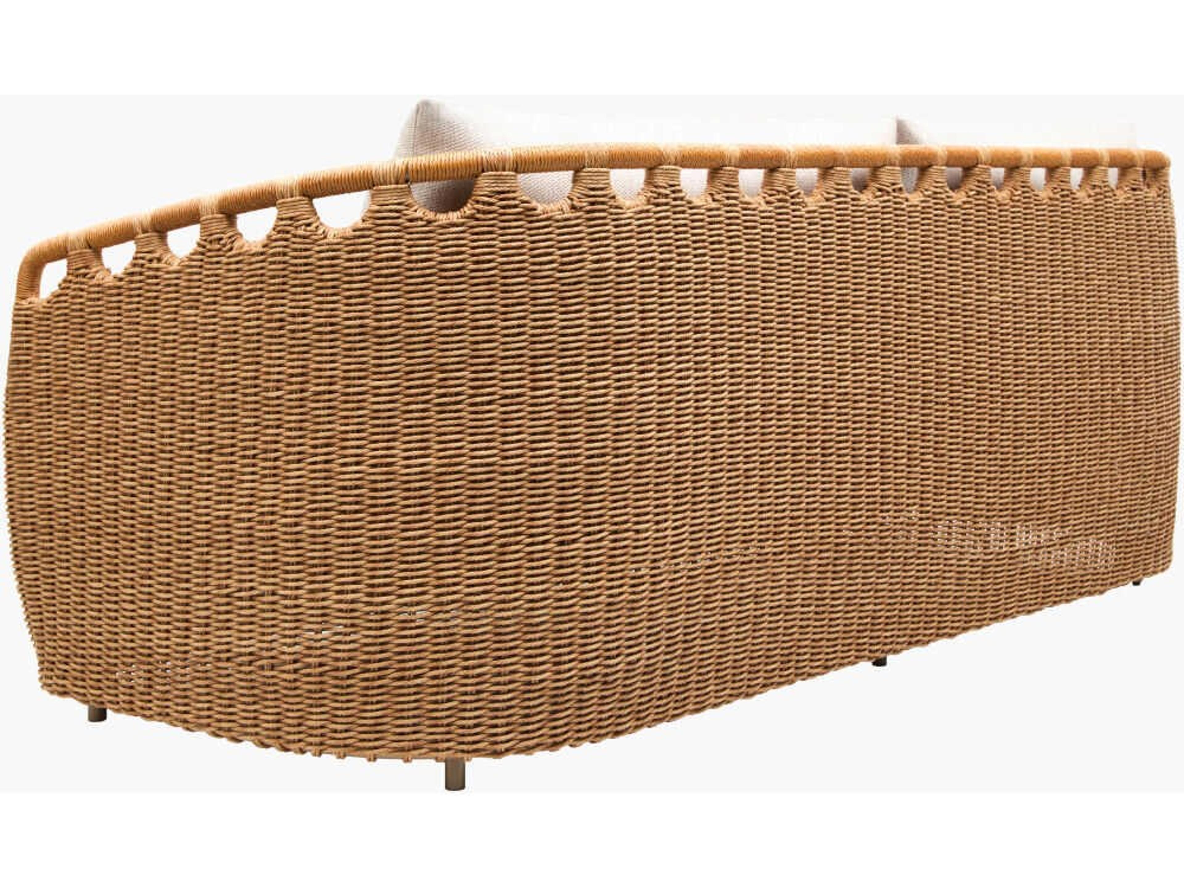 Surya Outdoor Marvella Powder Coated Dark Brown Aluminum Cushion Sofa