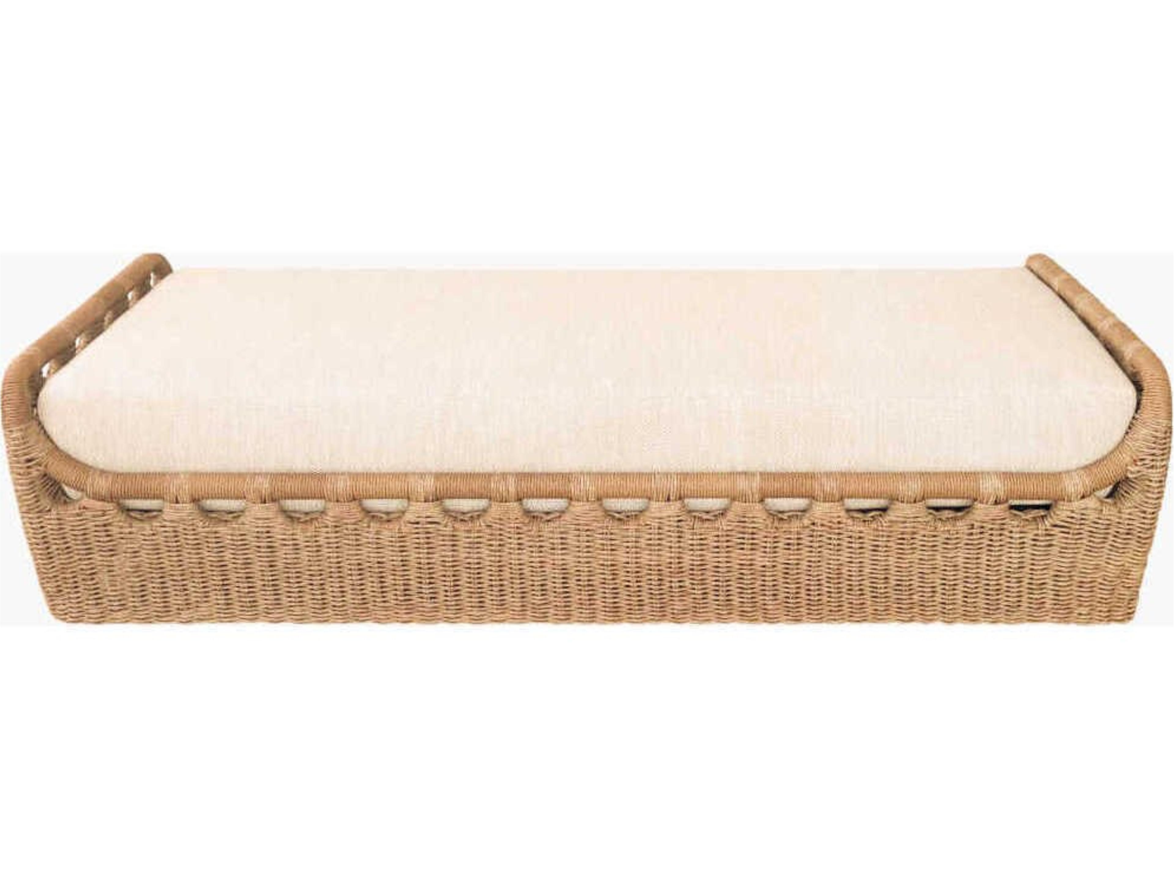 Surya Outdoor Marvella Dark Brown Aluminum Cushion Ottoman