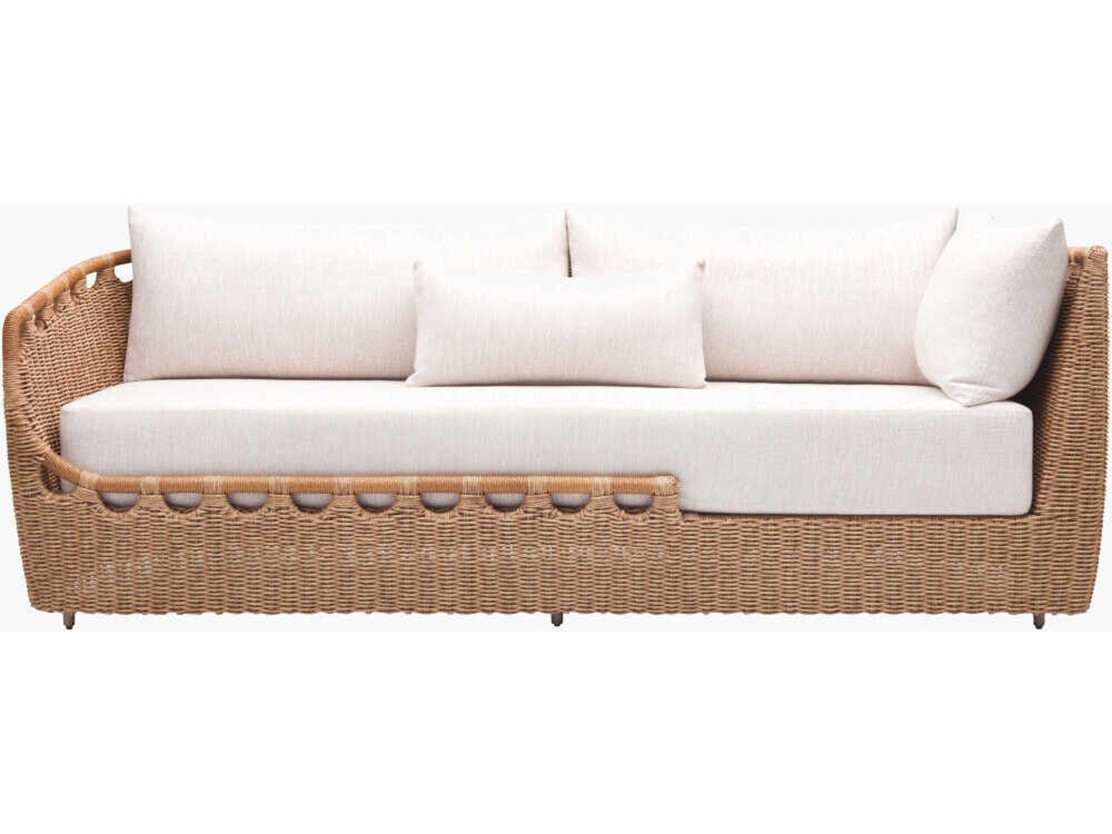 Surya Outdoor Marvella Powder Coated Dark Brown Aluminum Cushion Modular Sofa