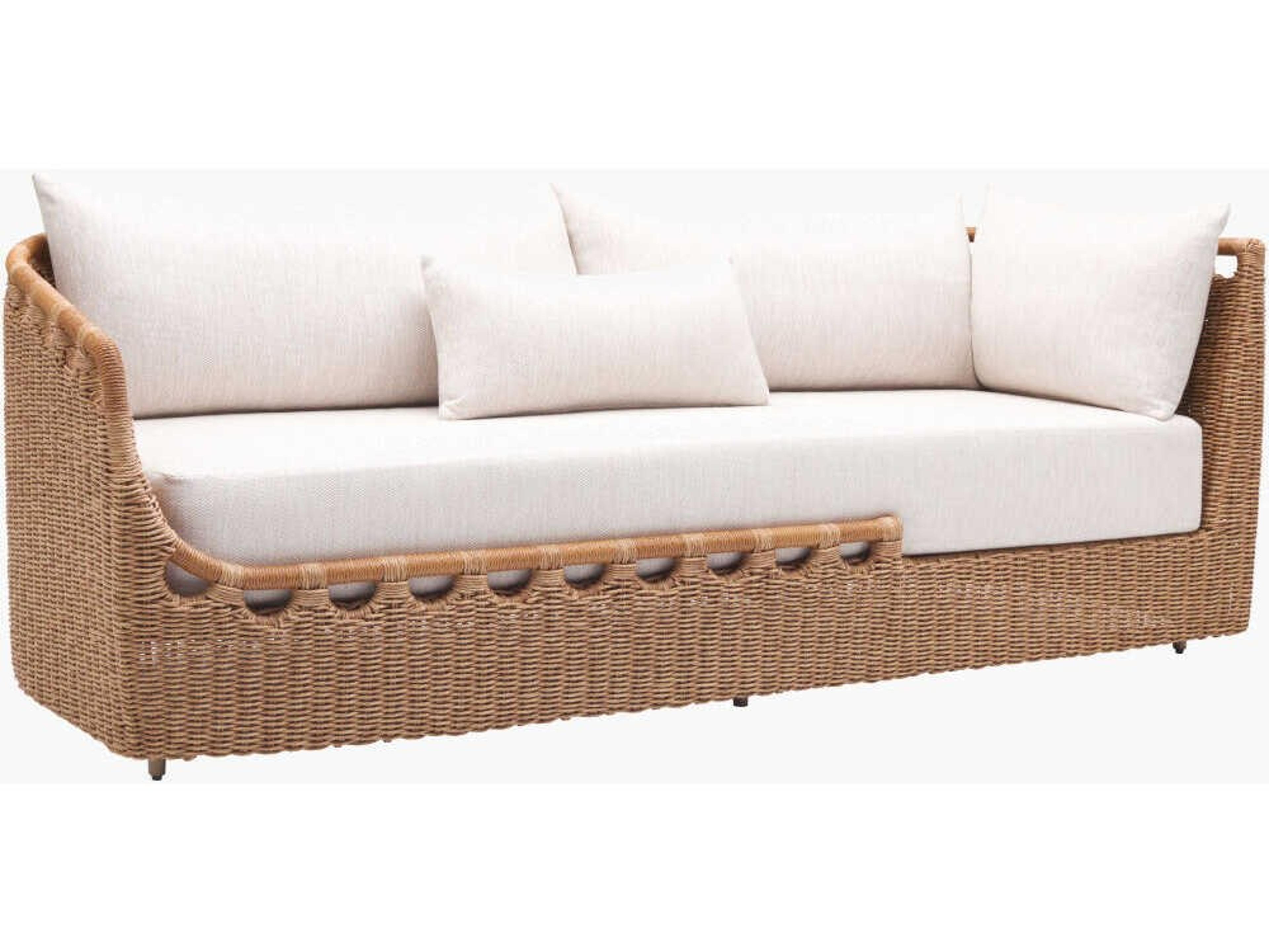 Surya Outdoor Marvella Powder Coated Dark Brown Aluminum Cushion Modular Sofa