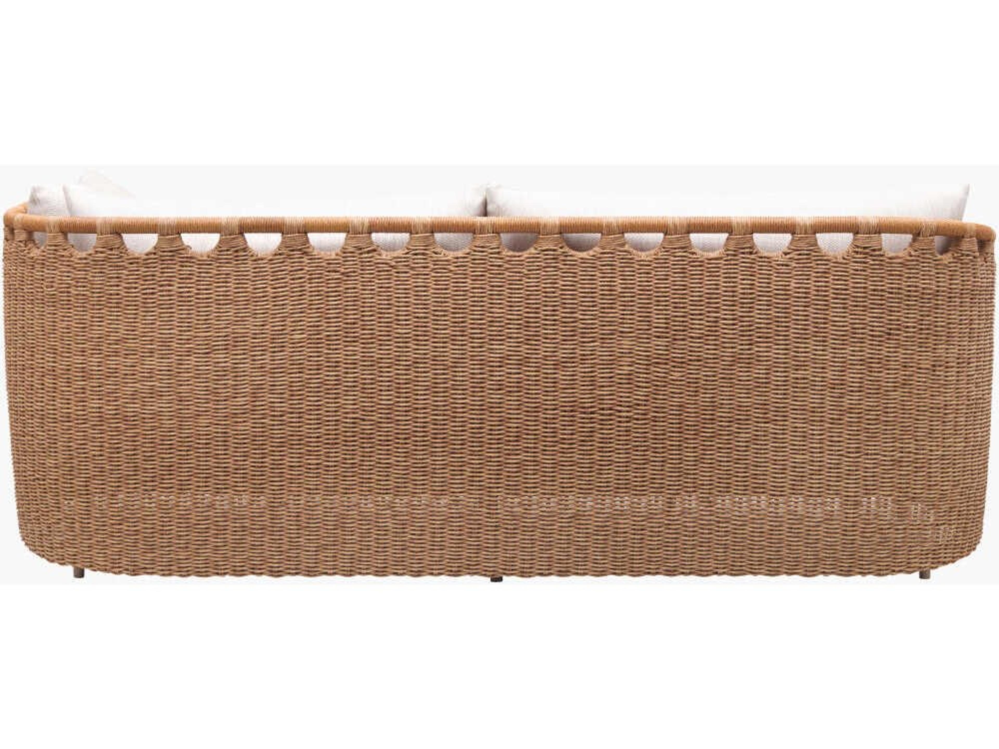 Surya Outdoor Marvella Powder Coated Dark Brown Aluminum Cushion Modular Sofa