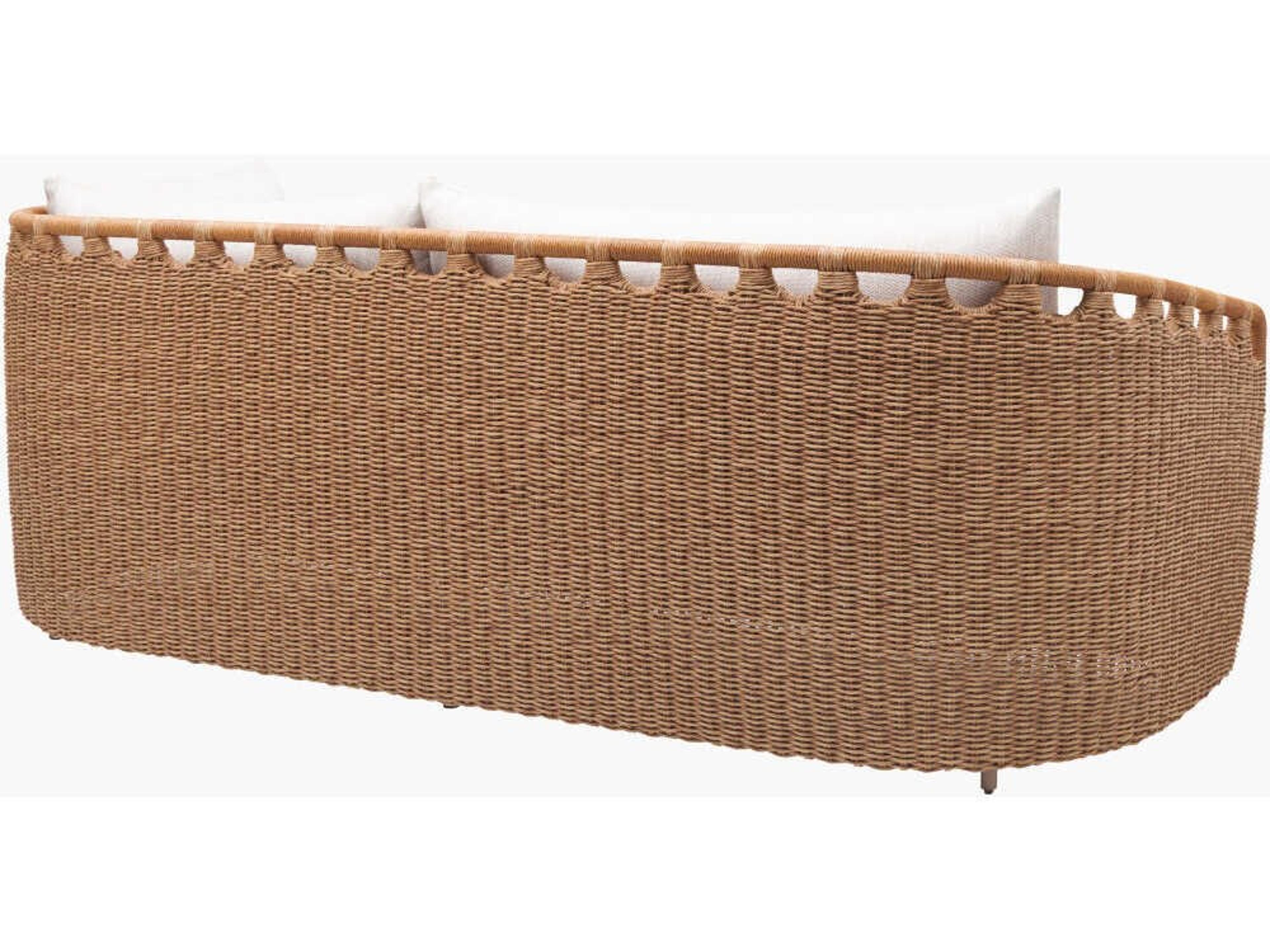 Surya Outdoor Marvella Powder Coated Dark Brown Aluminum Cushion Modular Sofa