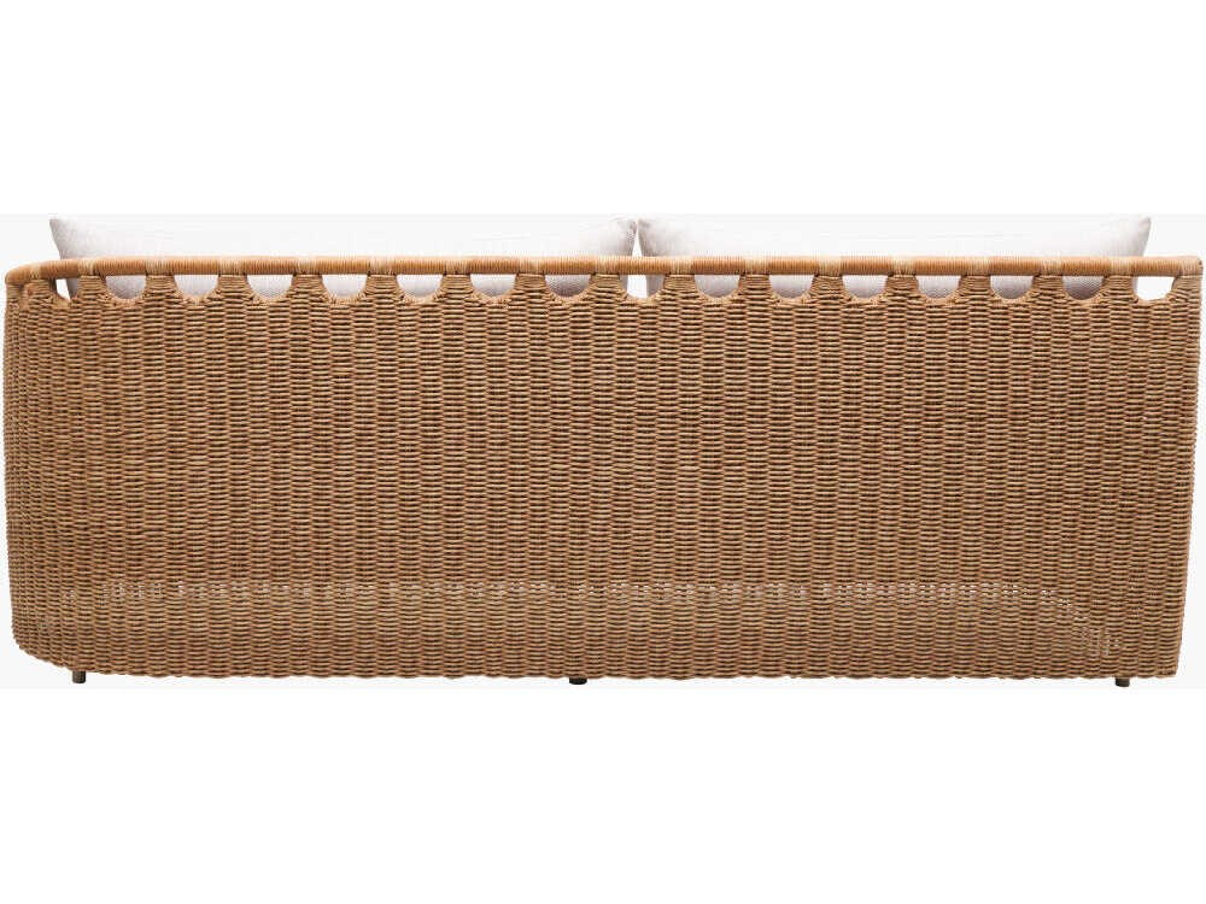 Surya Outdoor Marvella Powder Coated Dark Brown Aluminum Cushion Modular Sofa