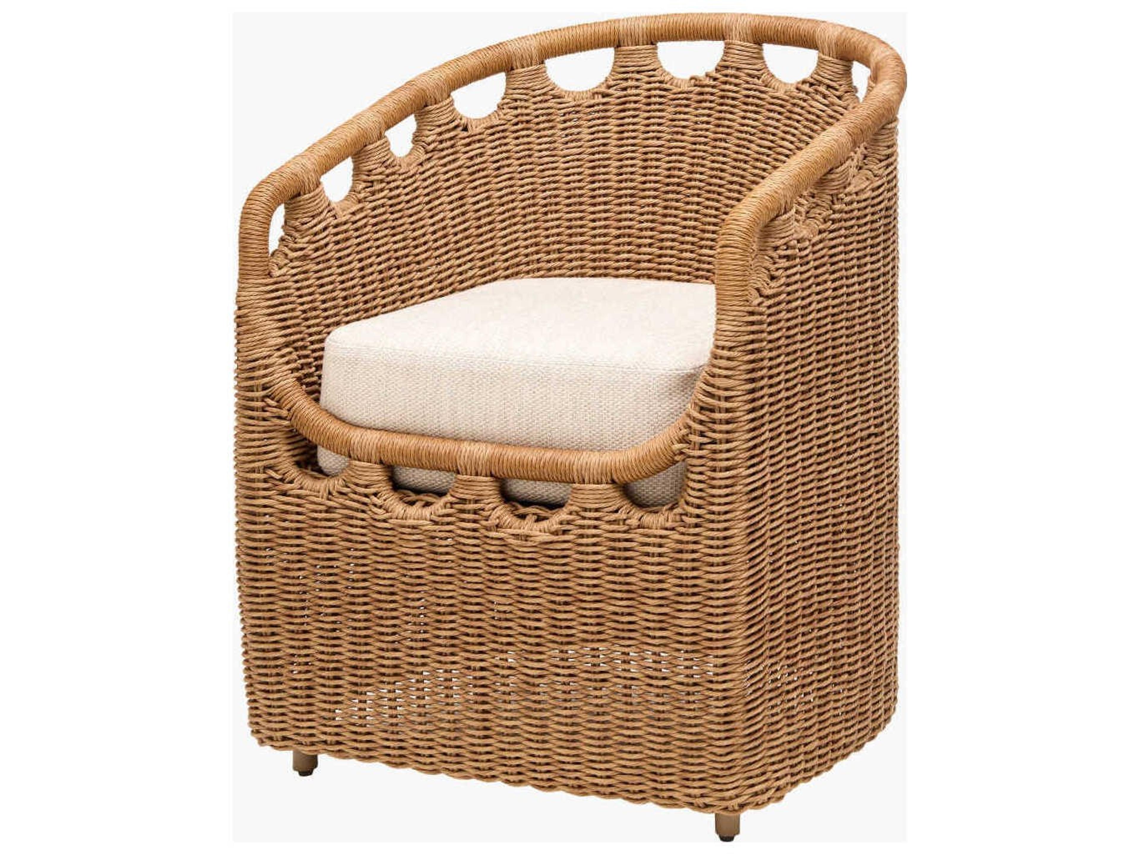 Marvella Powder Coated Dark Brown Aluminum Cushion Dining Chair