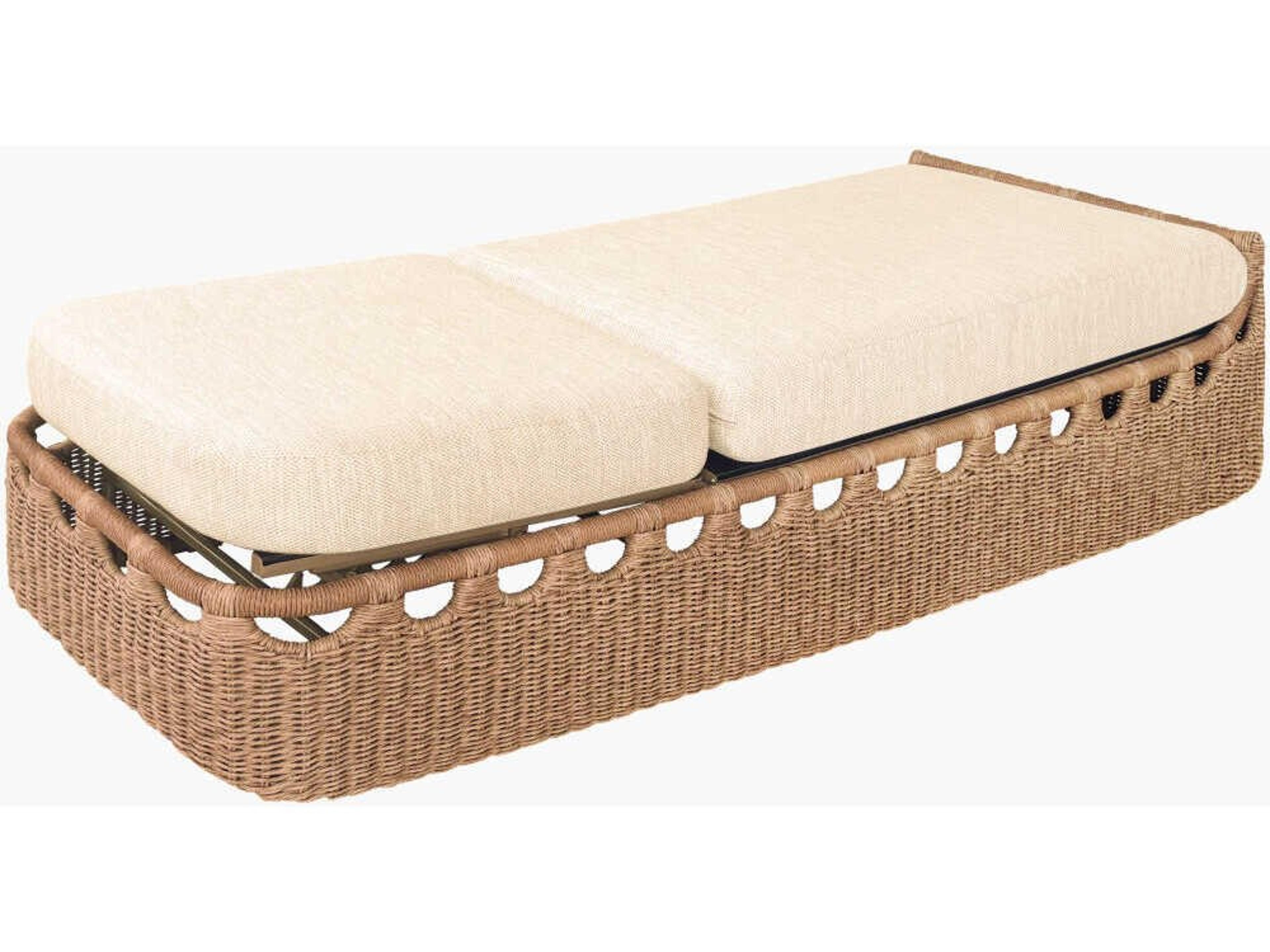 Marvella Dark Brown Aluminum Cushion Chaise Lounge