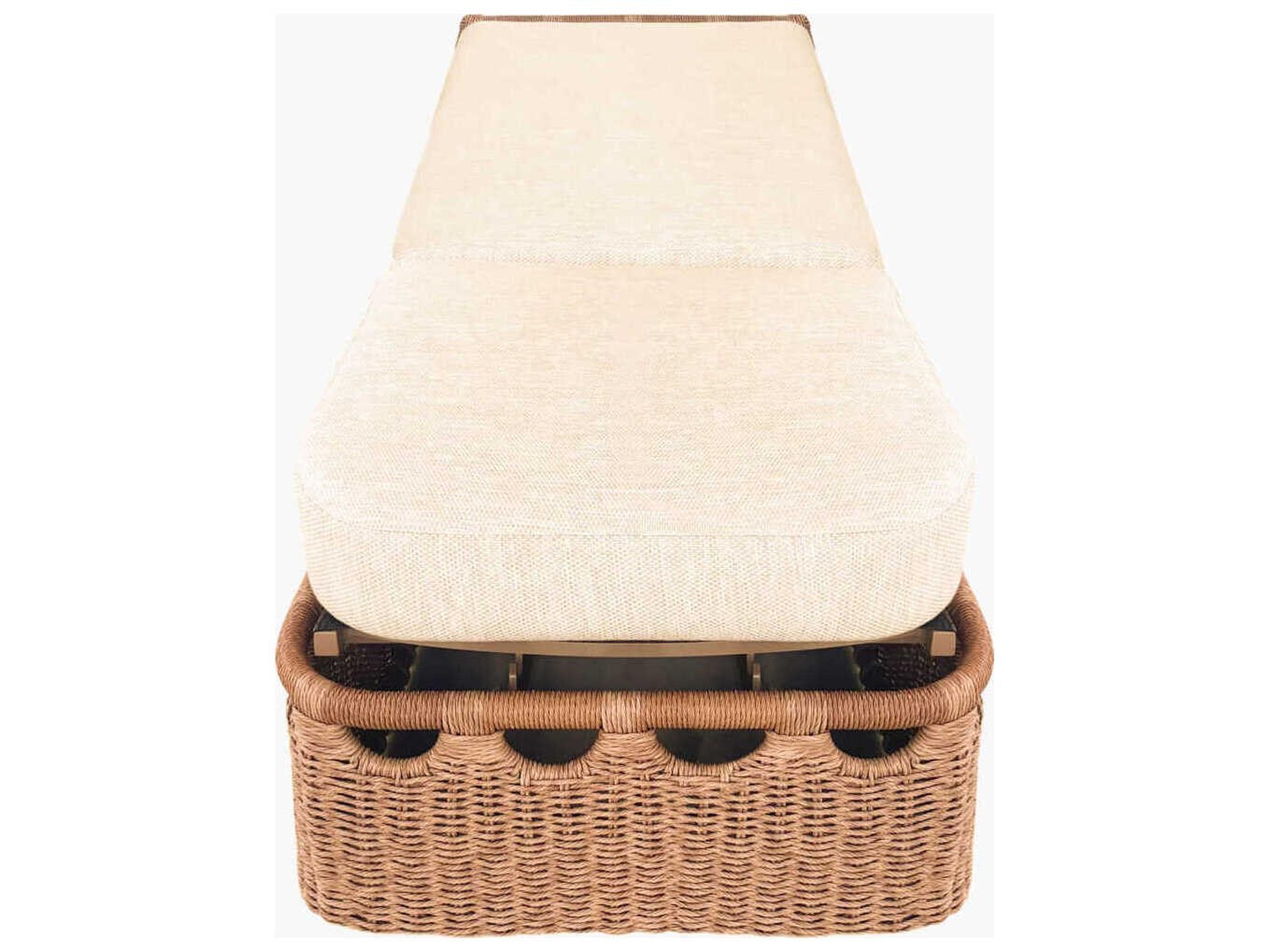 Surya Outdoor Marvella Dark Brown Aluminum Cushion Chaise Lounge