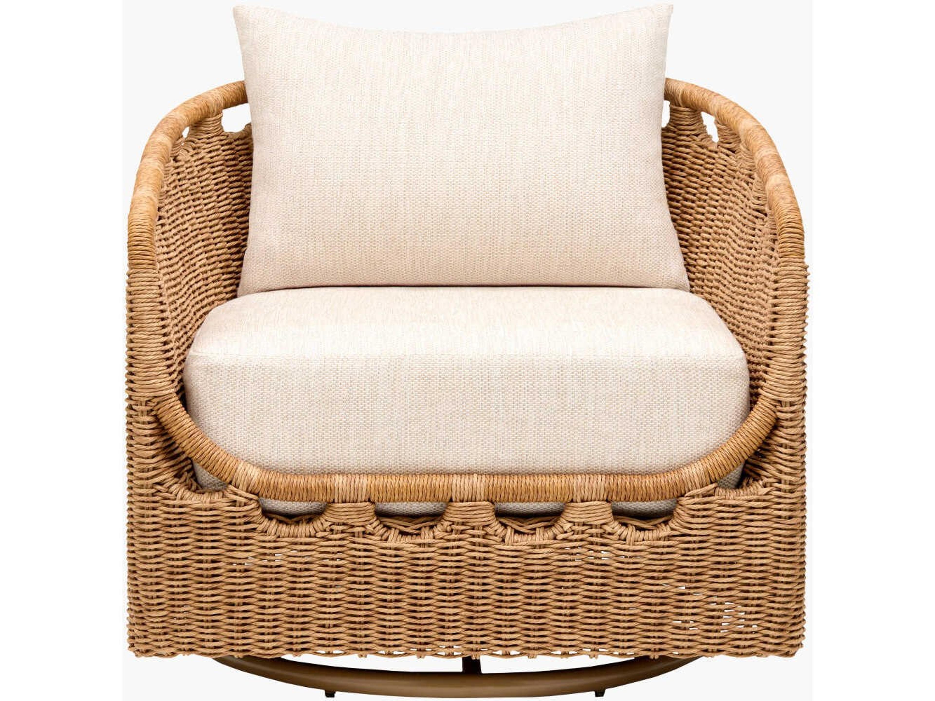 Surya Outdoor Marvella Powder Coated Dark Brown Aluminum Cushion Lounge Chair