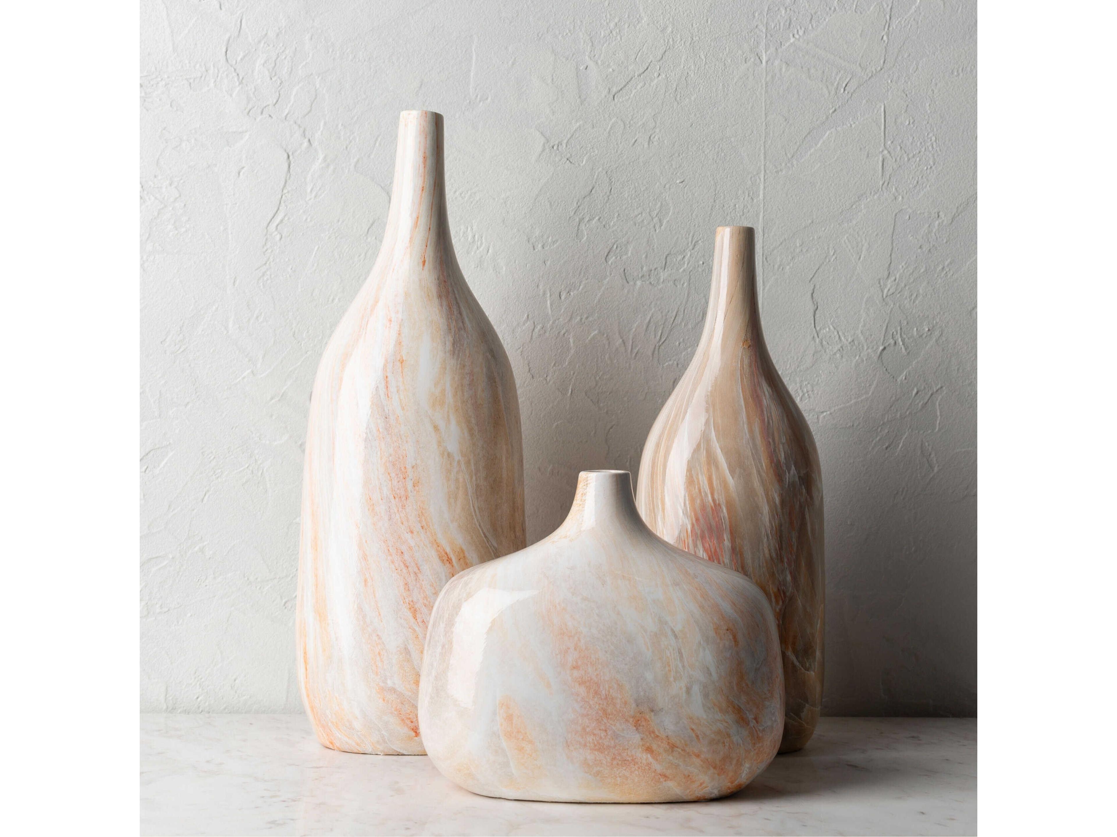 Surya Outdoor Marble Vase Set of 3