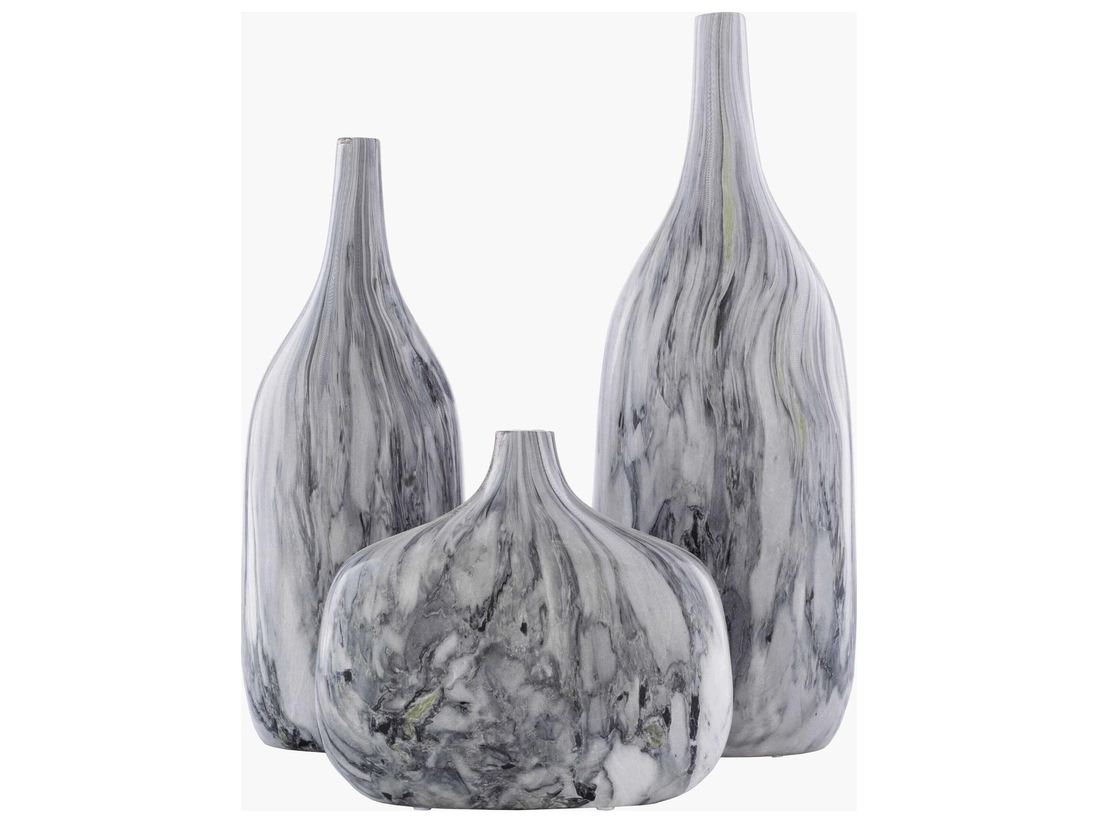 Marble Vase Set of 3