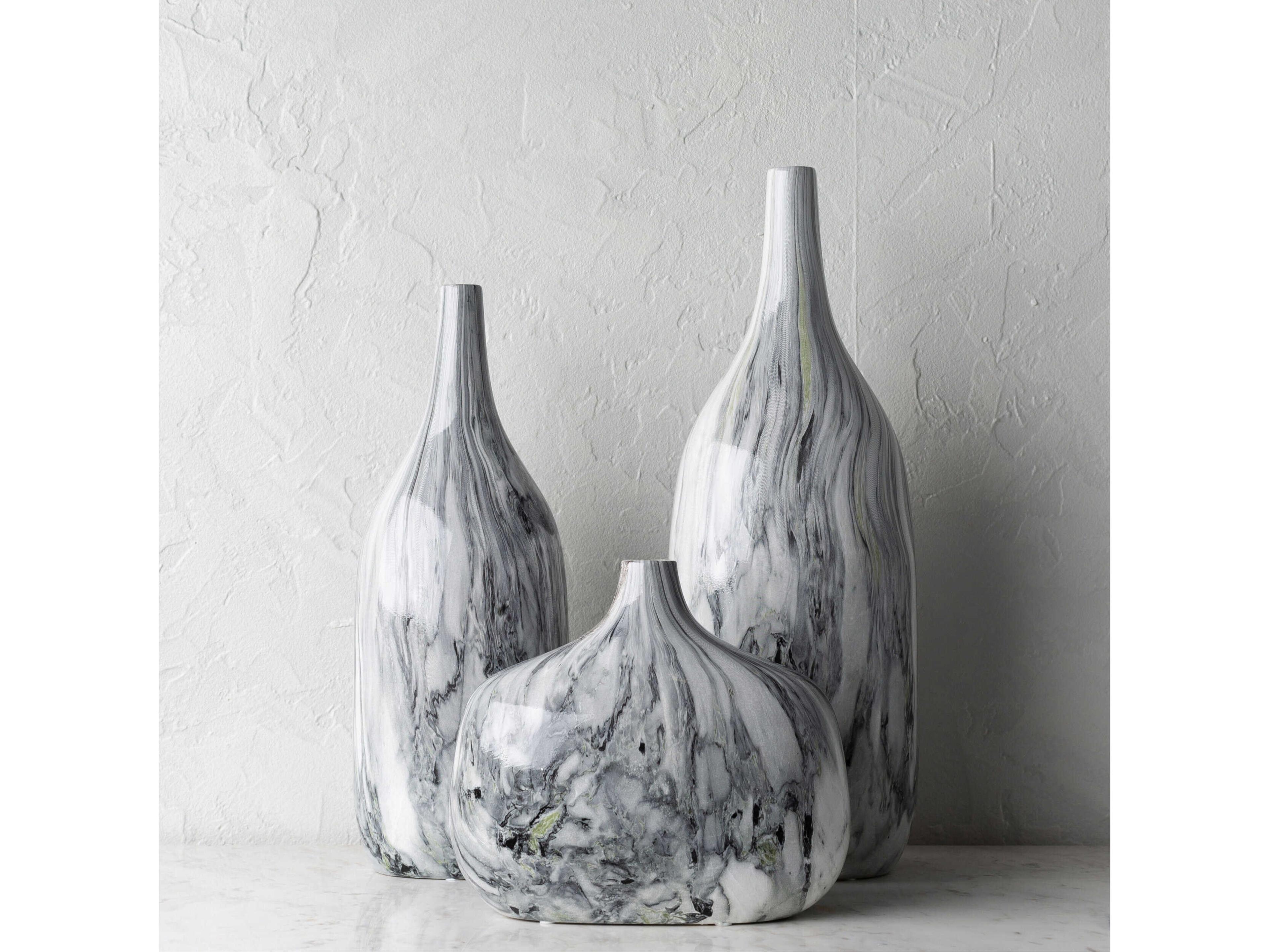 Surya Outdoor Marble Vase Set of 3