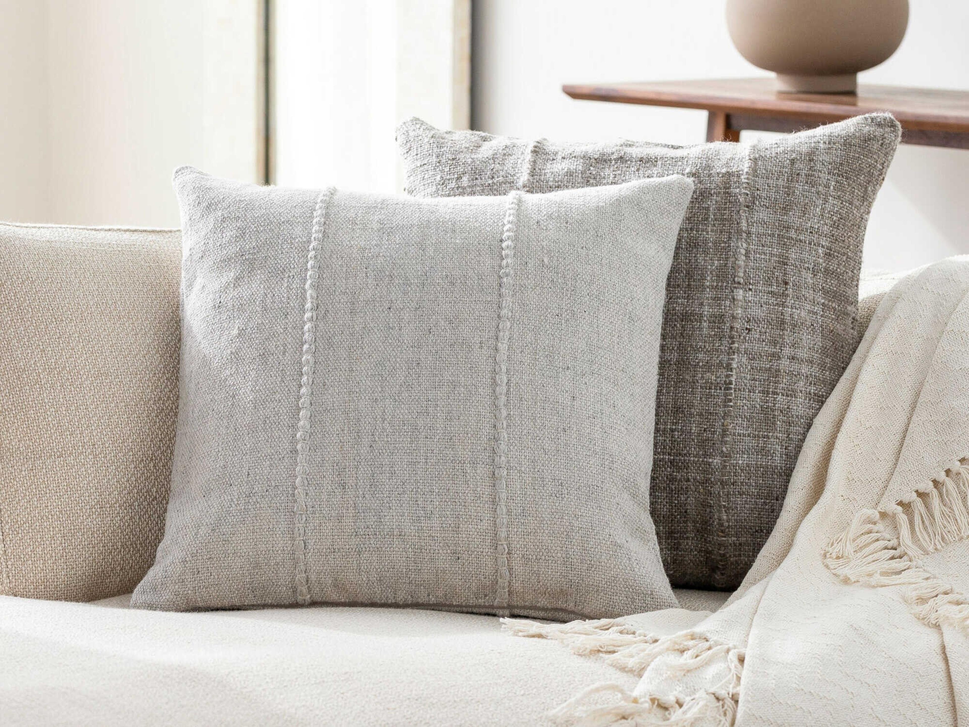 Surya Outdoor Mudcloth Ivory Pillow