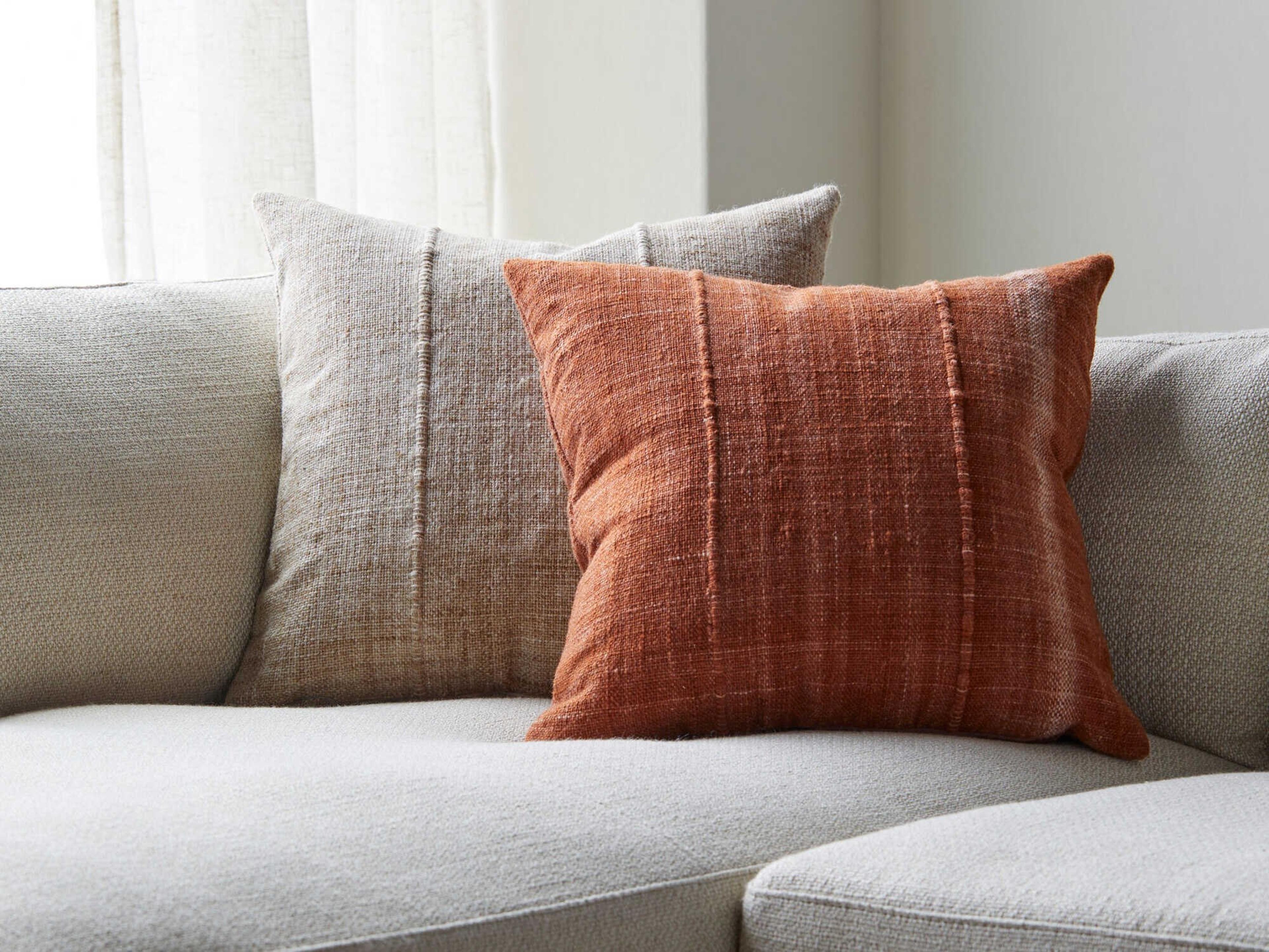 Surya Outdoor Mudcloth Terracotta Pillow