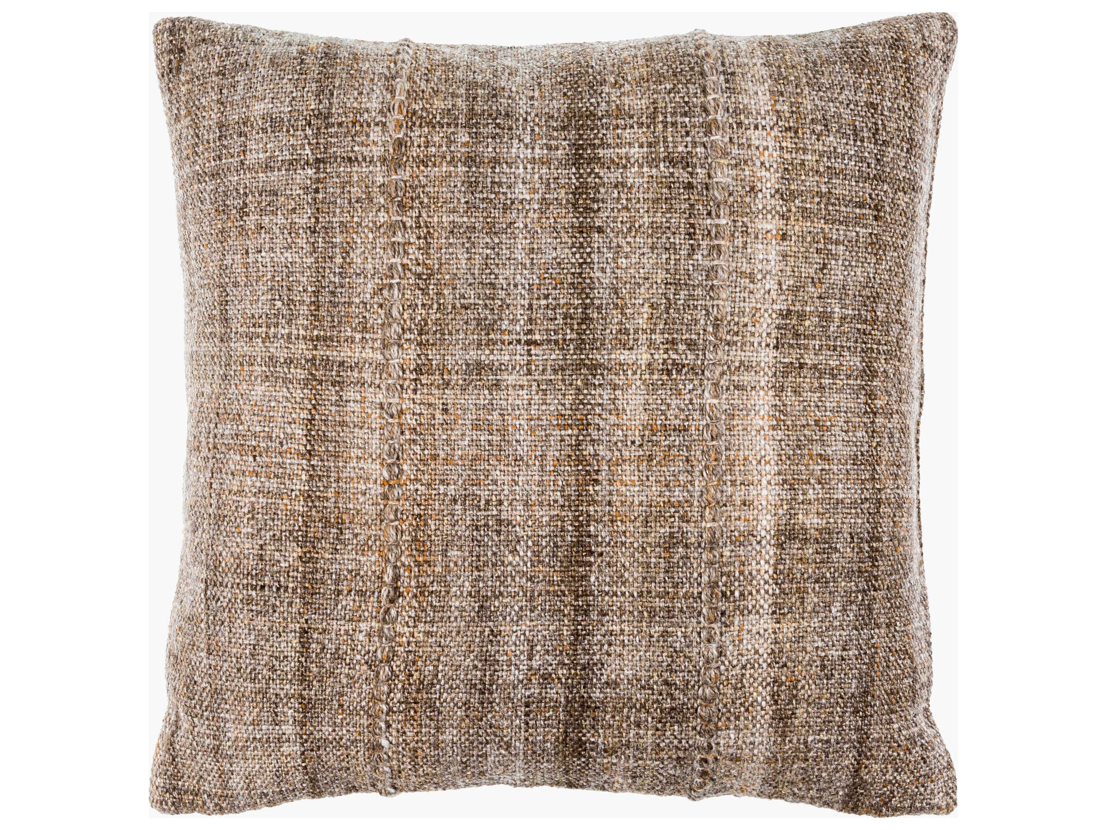 Surya Outdoor Mudcloth Taupe Pillow
