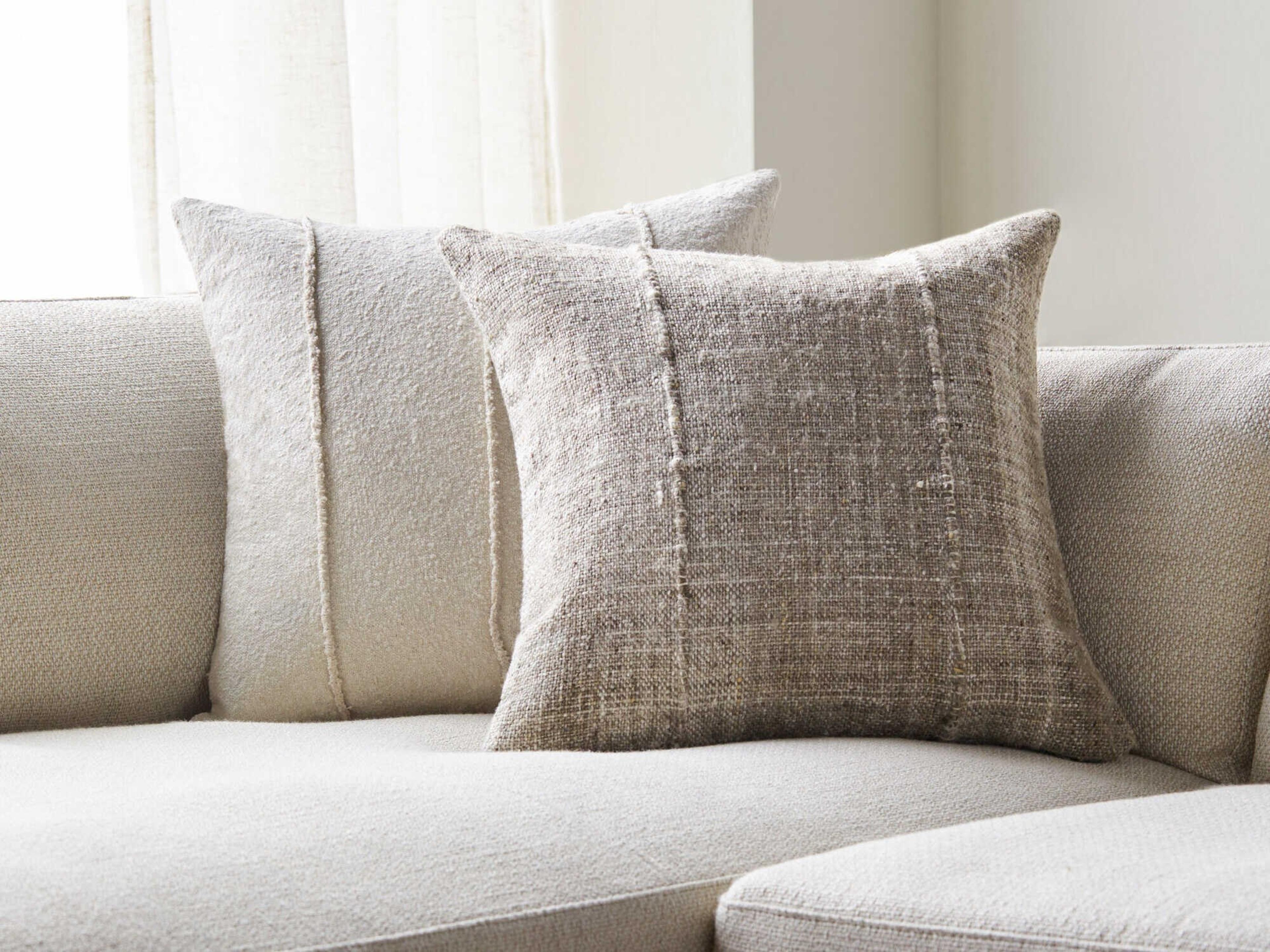 Surya Outdoor Mudcloth Beige Pillow