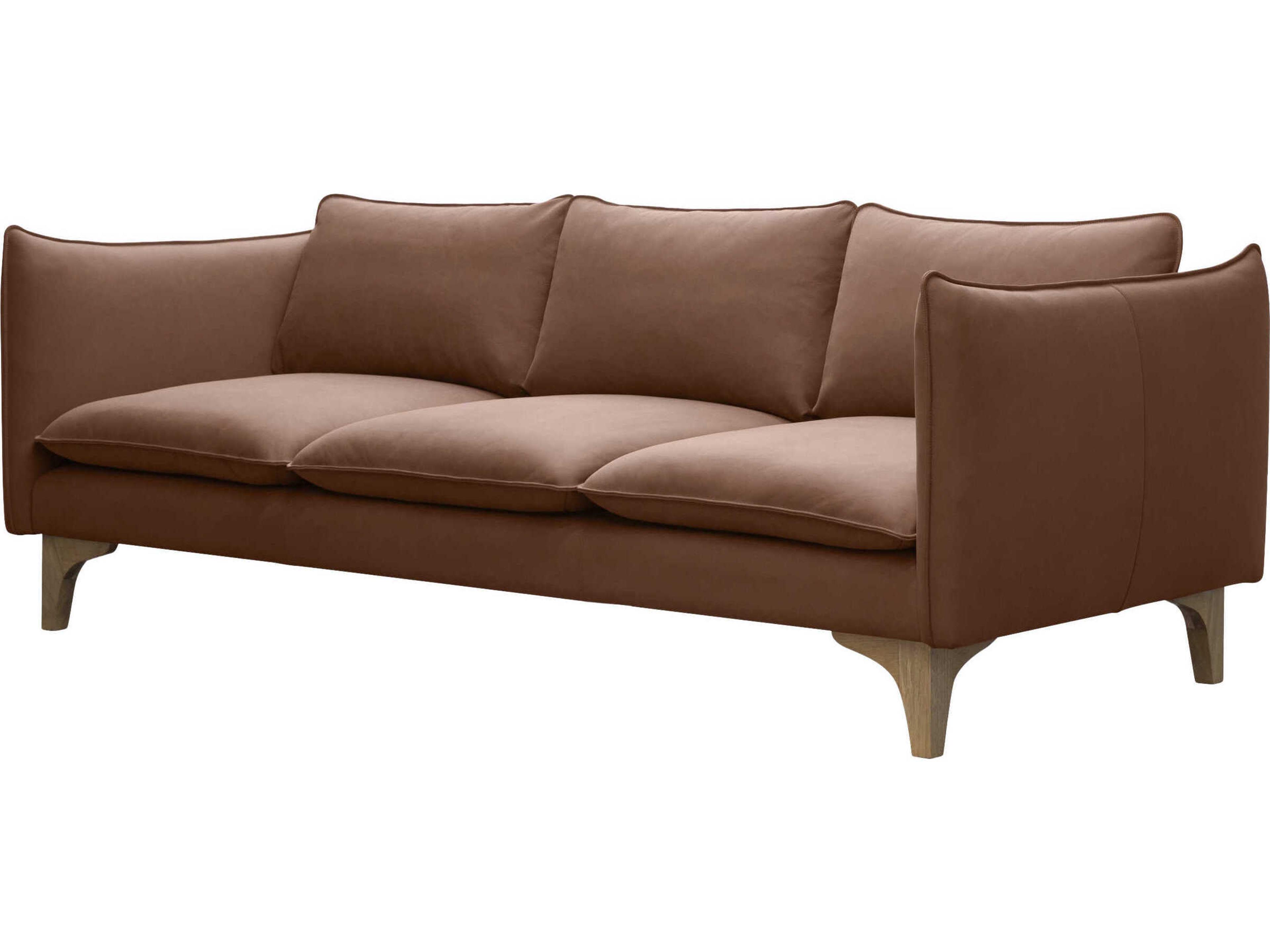 Simone Brown Leather Sofa