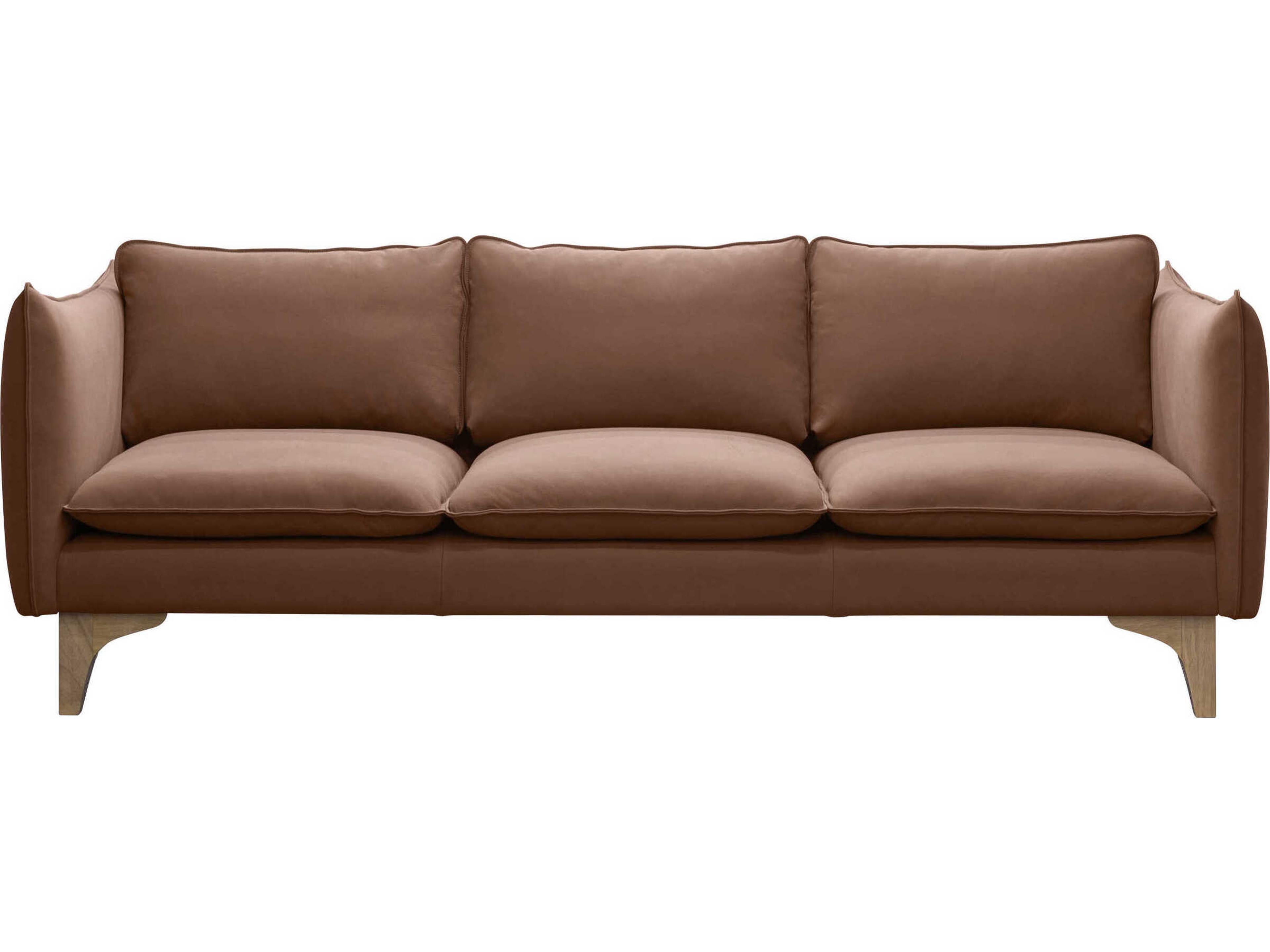Surya Simone Brown Leather Sofa