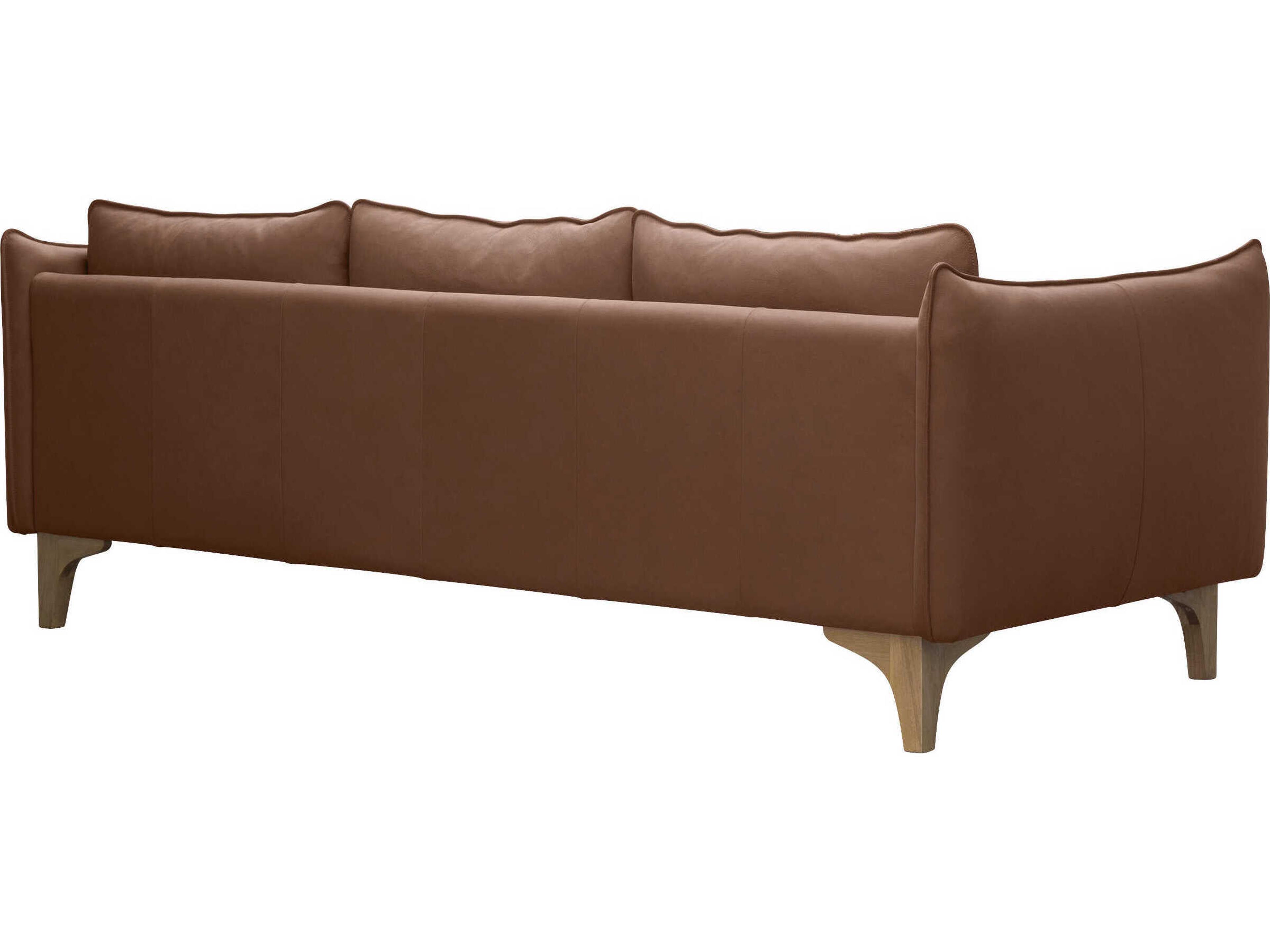 Surya Simone Brown Leather Sofa