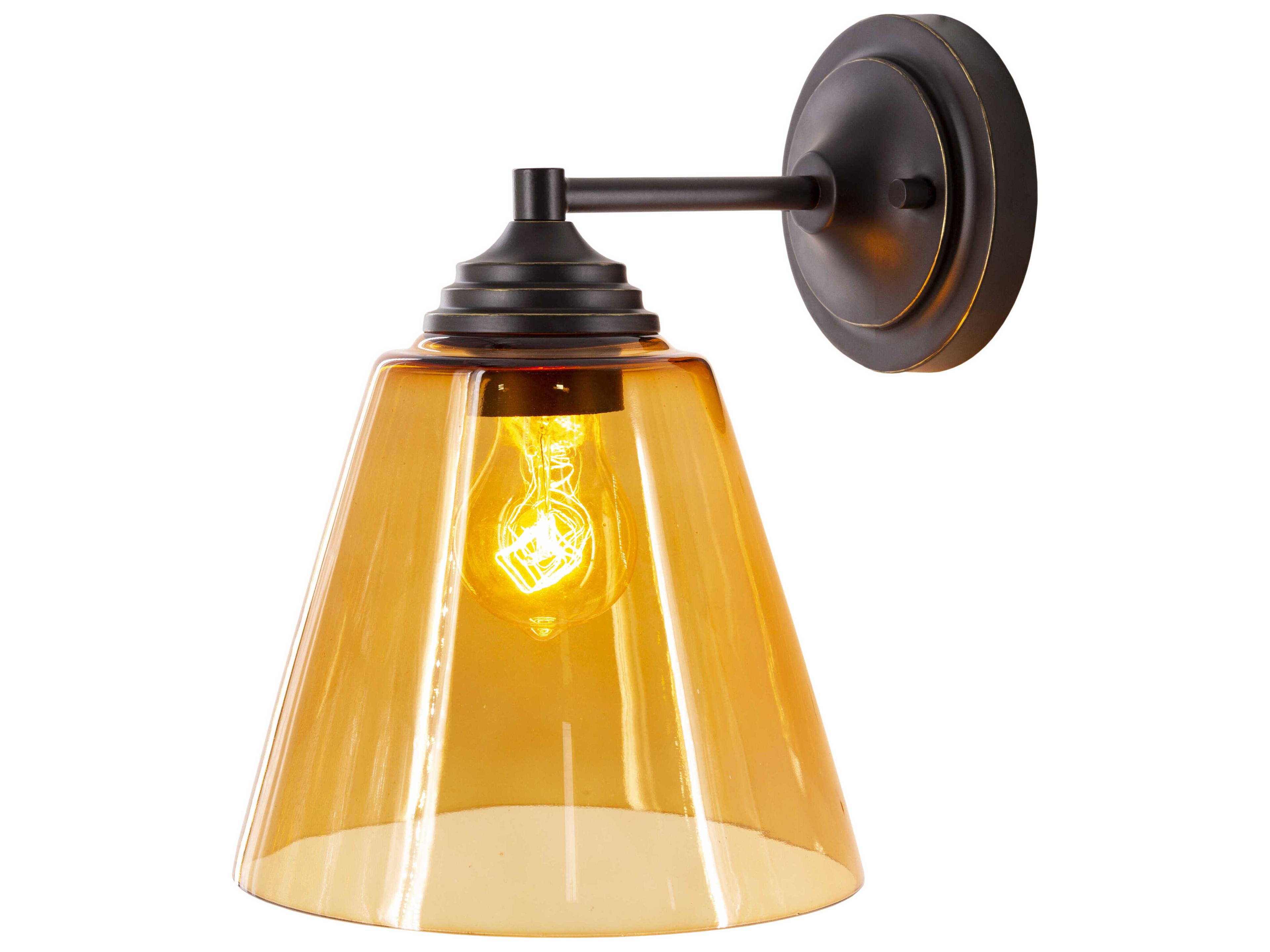 Boone 1-Light Amber Brown Wall Sconce