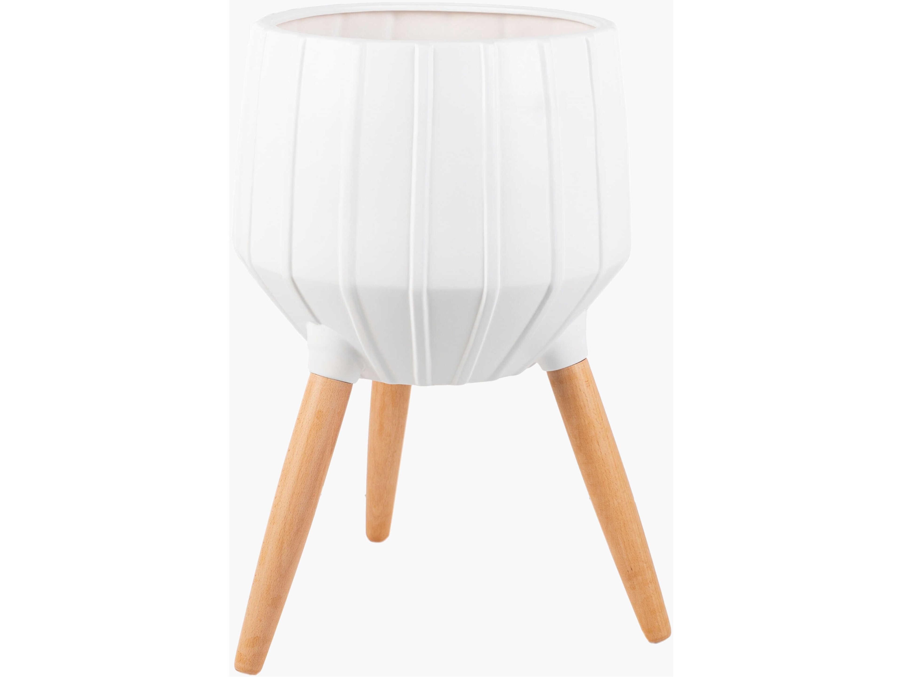 Surya Outdoor Orchid White Planter