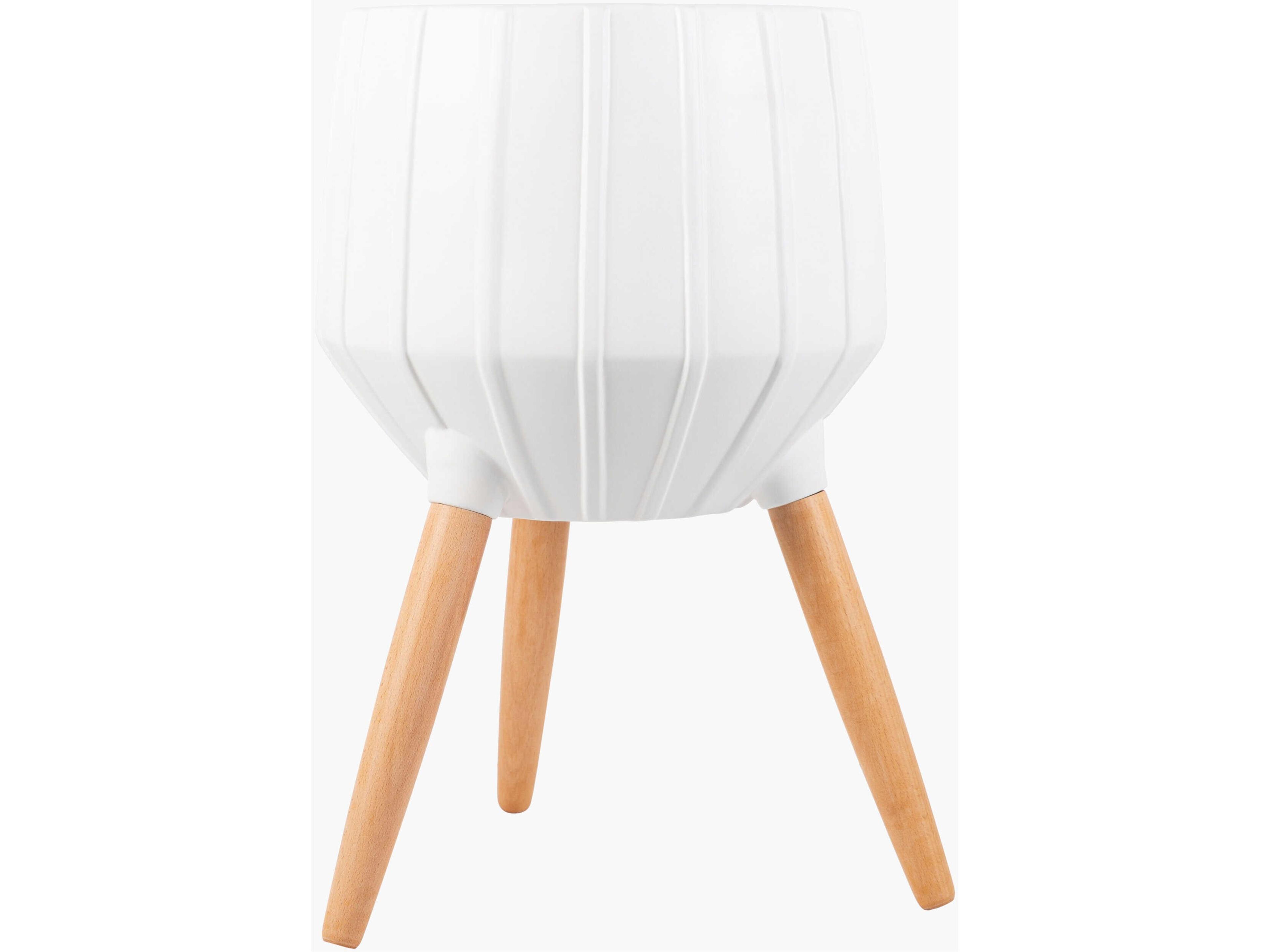 Surya Outdoor Orchid White Planter