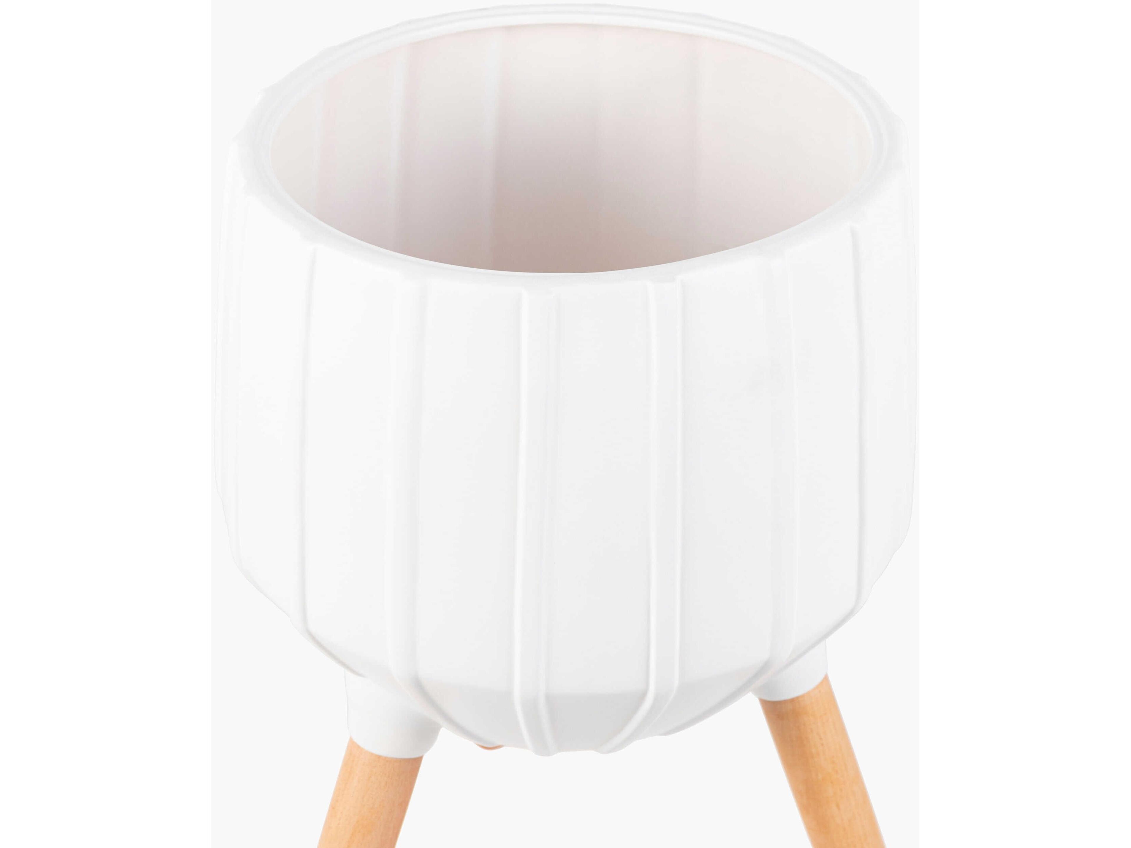 Surya Outdoor Orchid White Planter