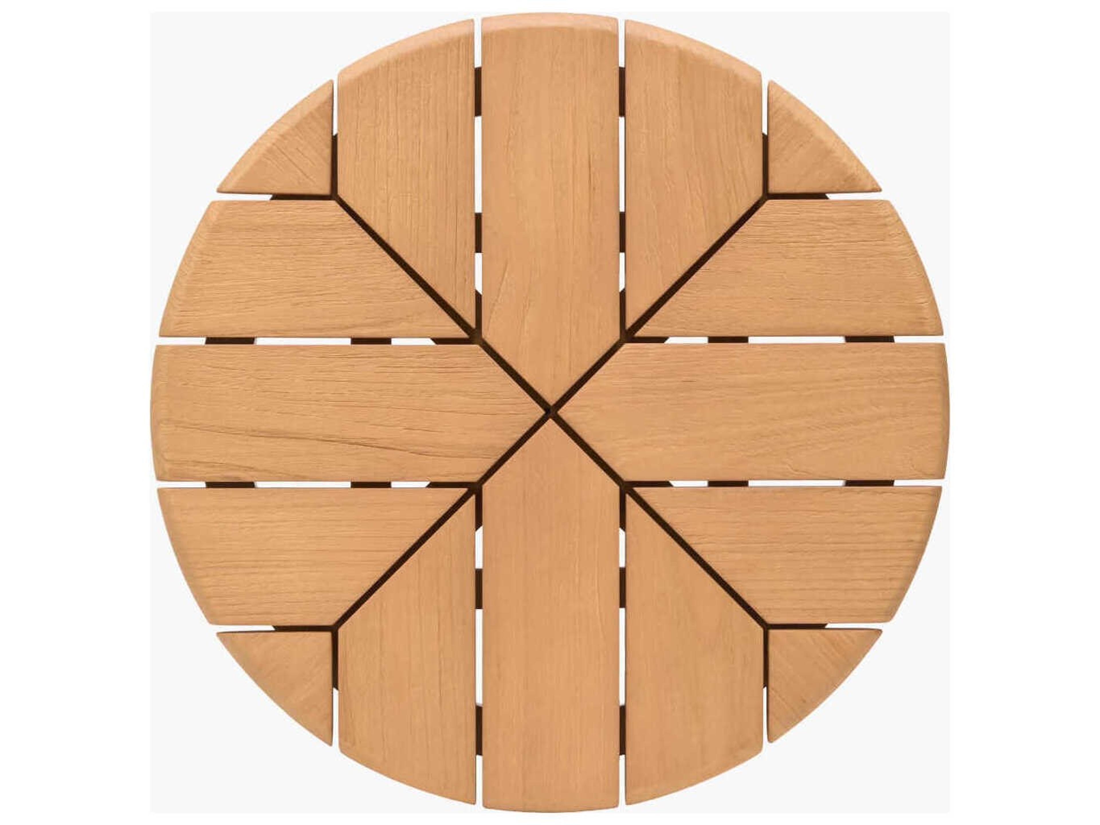 Surya Outdoor Solene Caramel Wood Round End Table