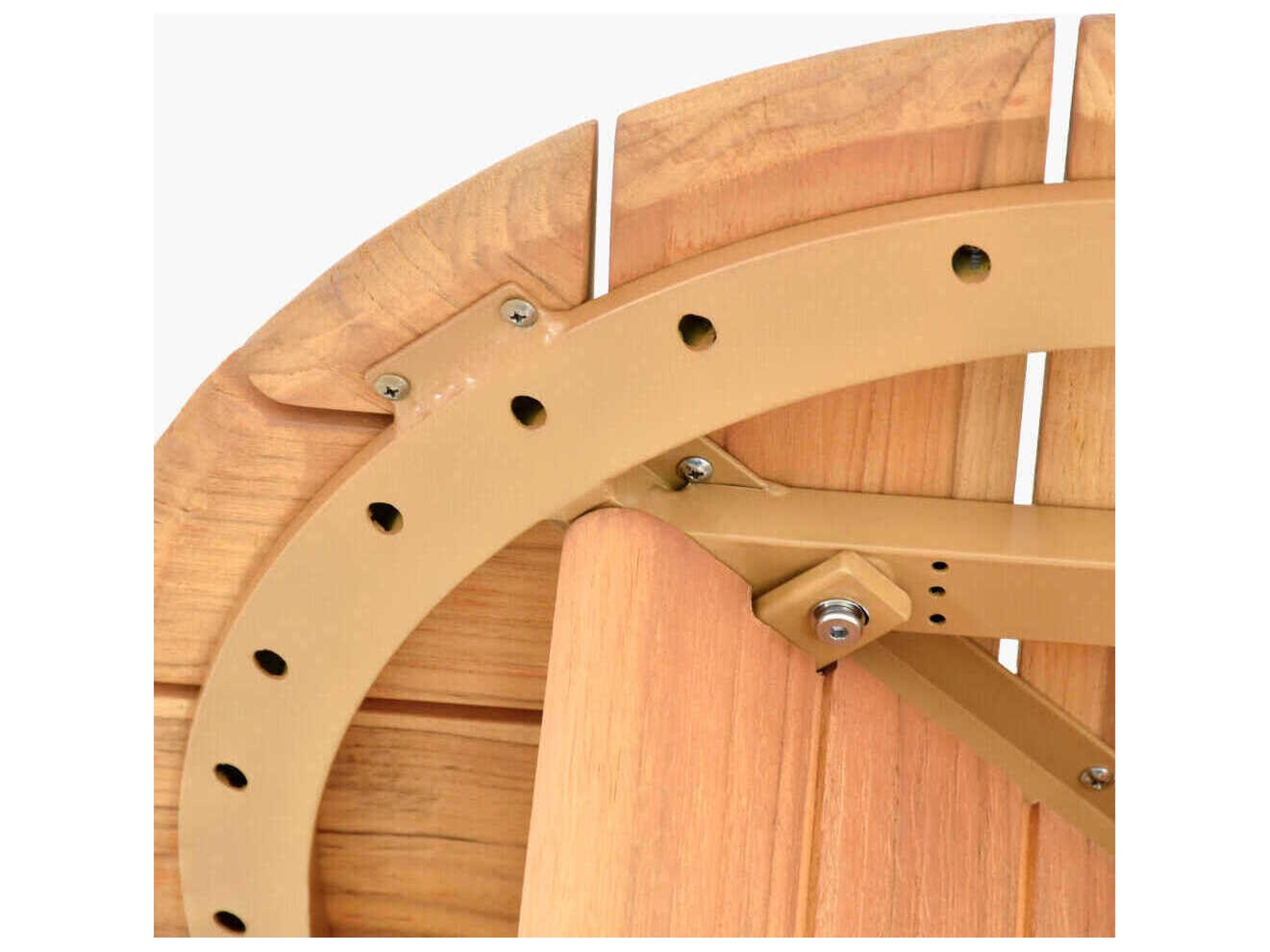 Surya Outdoor Solene Caramel Wood Round End Table