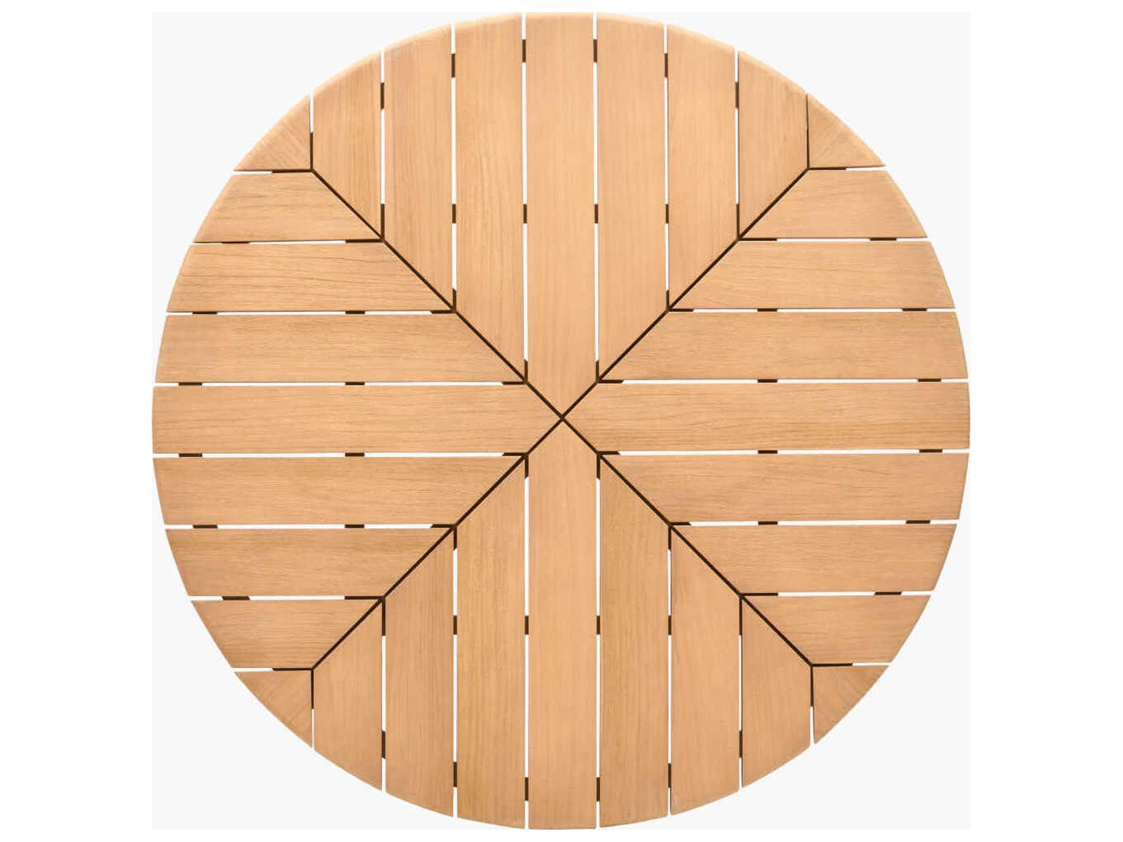 Surya Outdoor Solene Caramel Wood Round Coffee Table