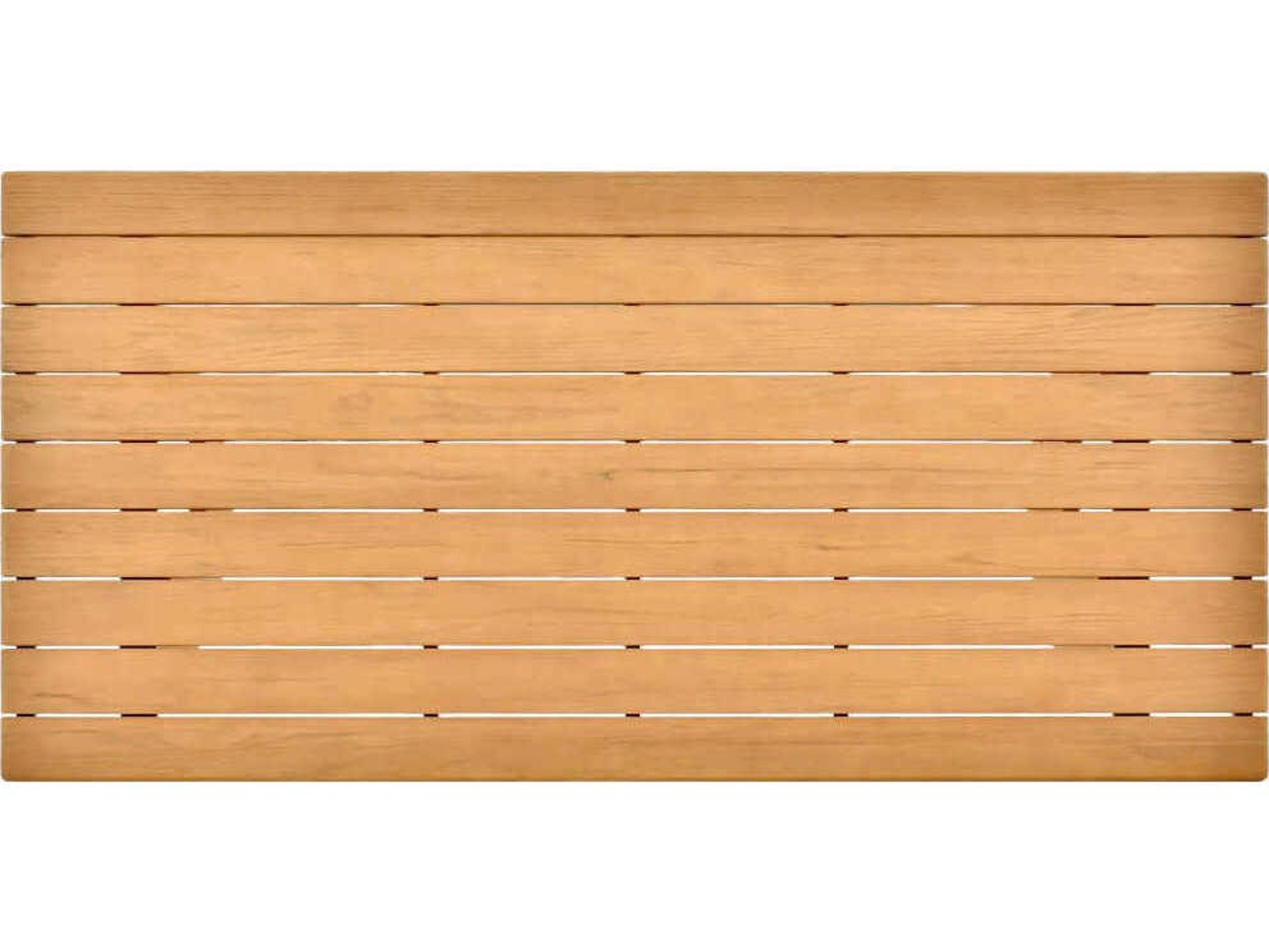 Surya Outdoor Solene Caramel Wood Rectangular Umbrella Hole Dining Table