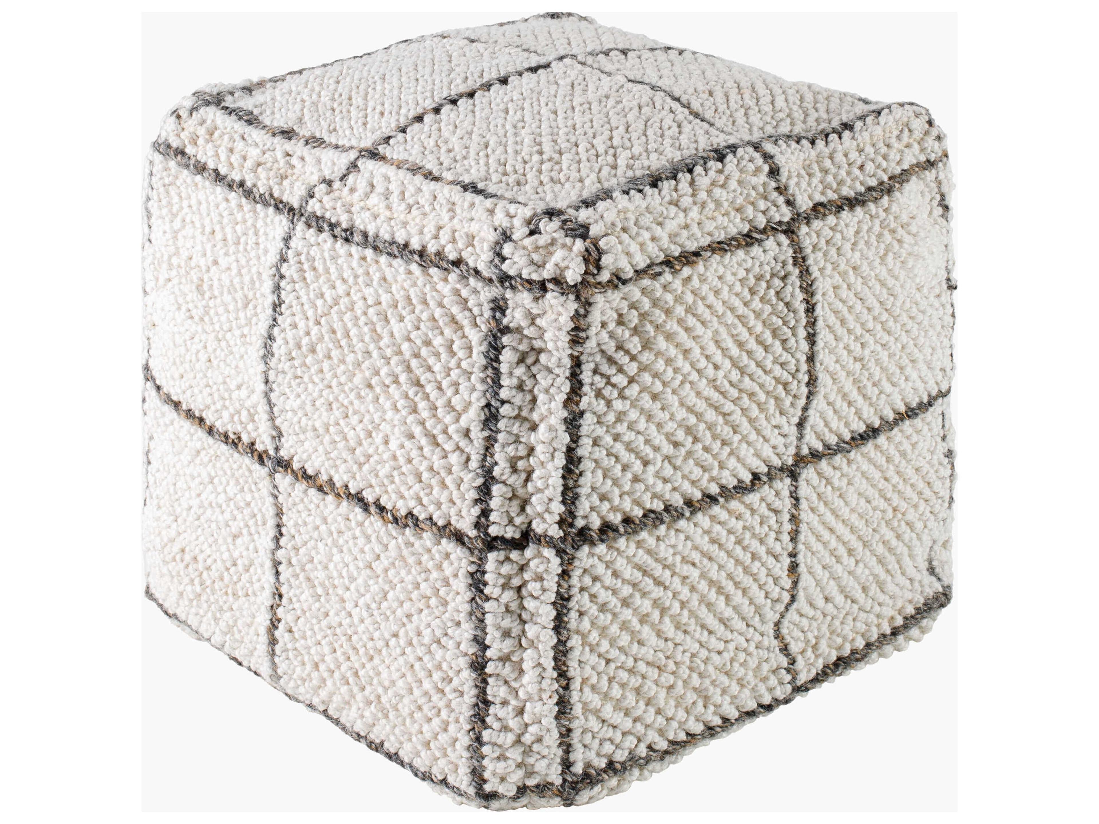 Pane Fabric Cushion Pouf