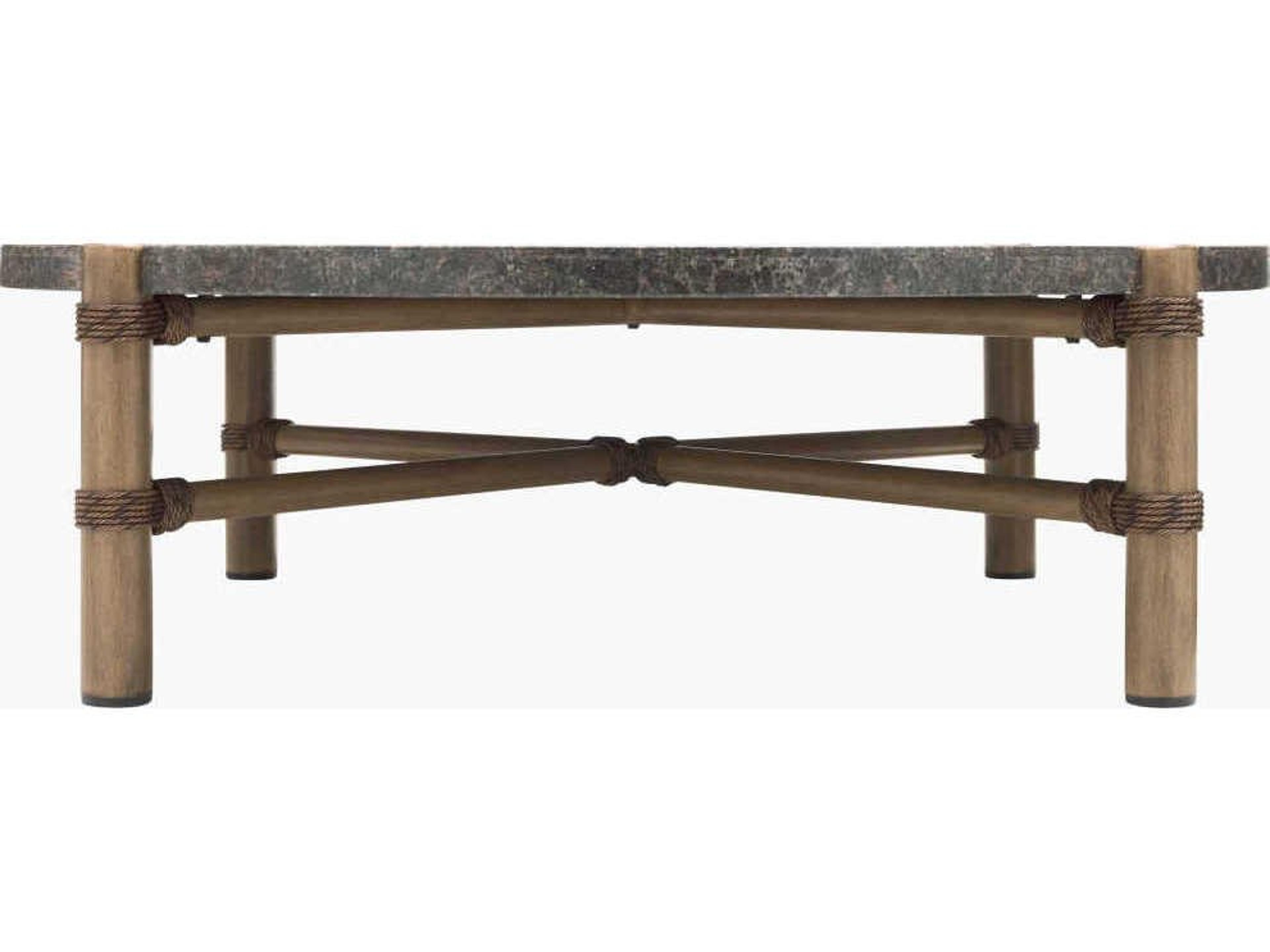 Surya Outdoor Porta Charcoal Brown Aluminum Round Coffee Table