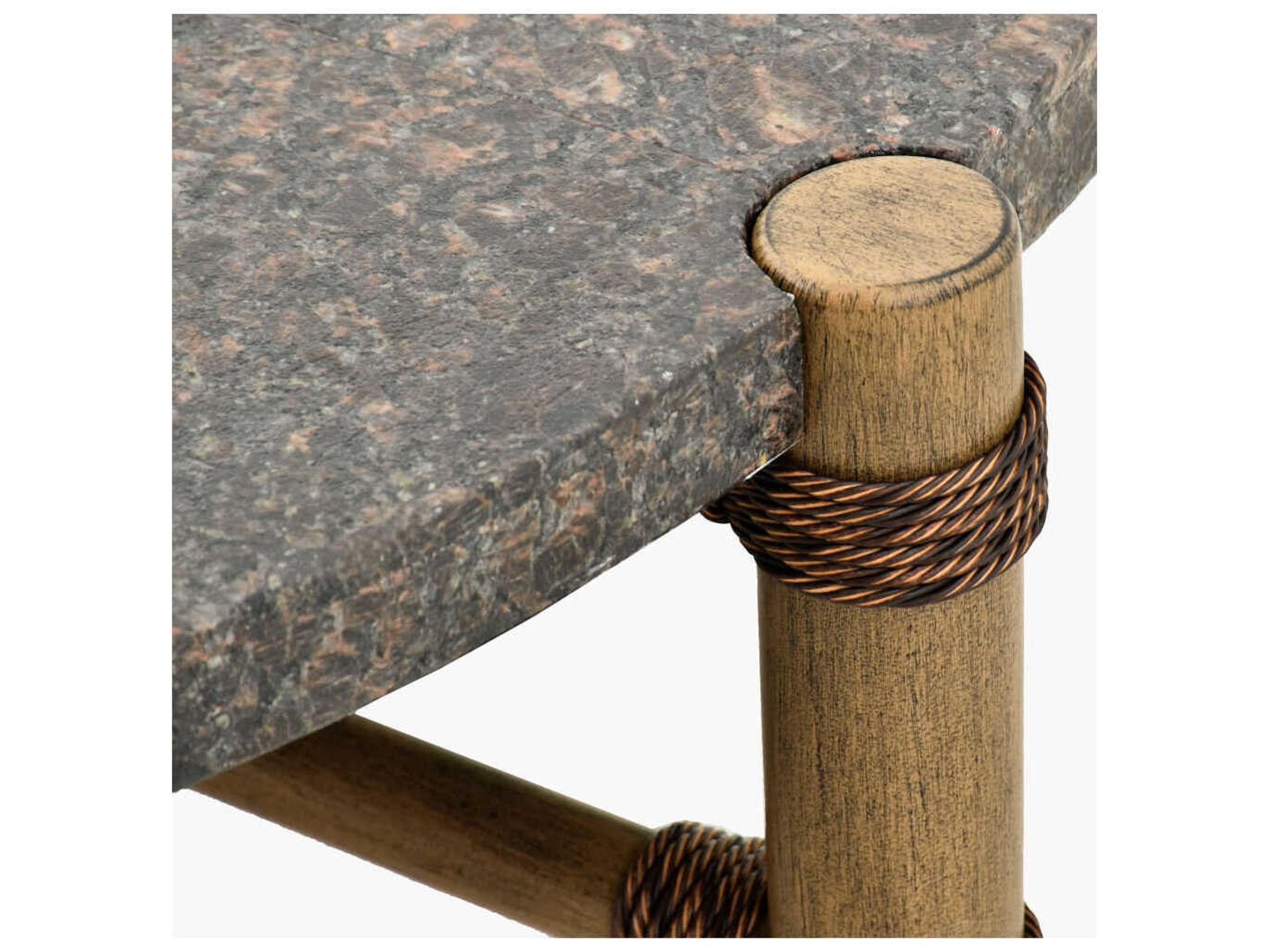 Surya Outdoor Porta Charcoal Brown Aluminum Round Coffee Table