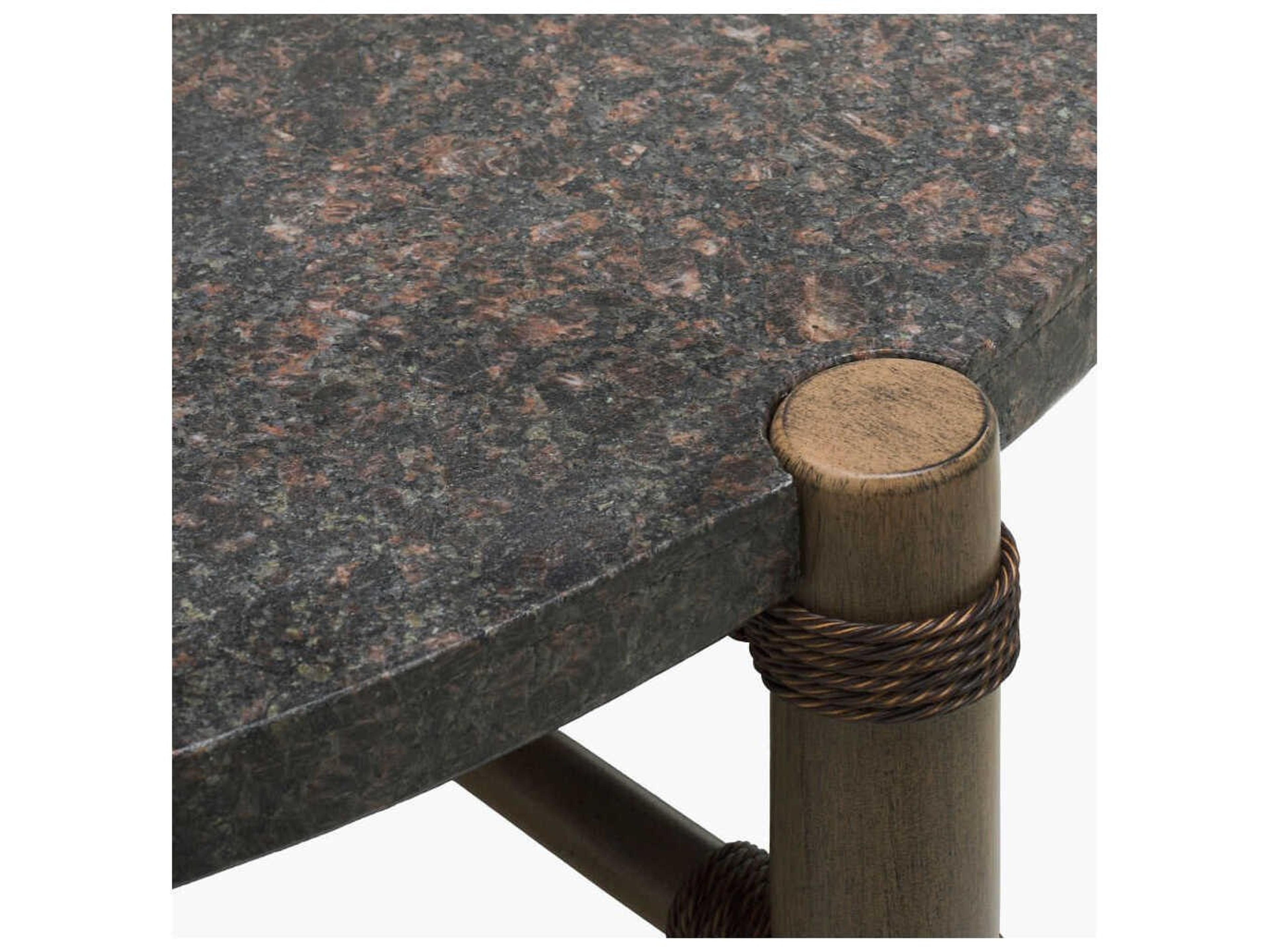 Surya Outdoor Porta Charcoal Brown Aluminum Round Coffee Table