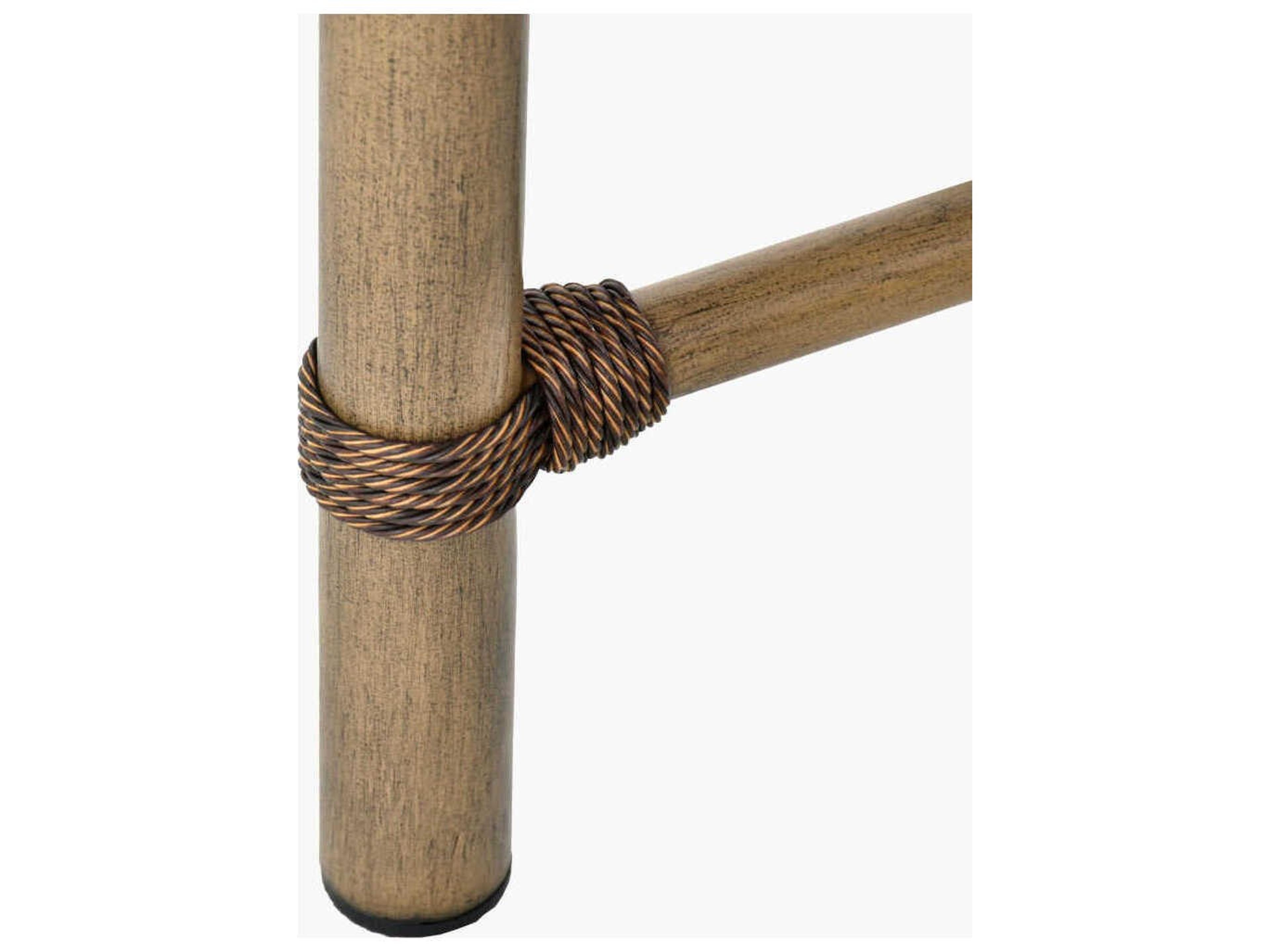 Surya Outdoor Porta Dark Brown Aluminum Round End Table